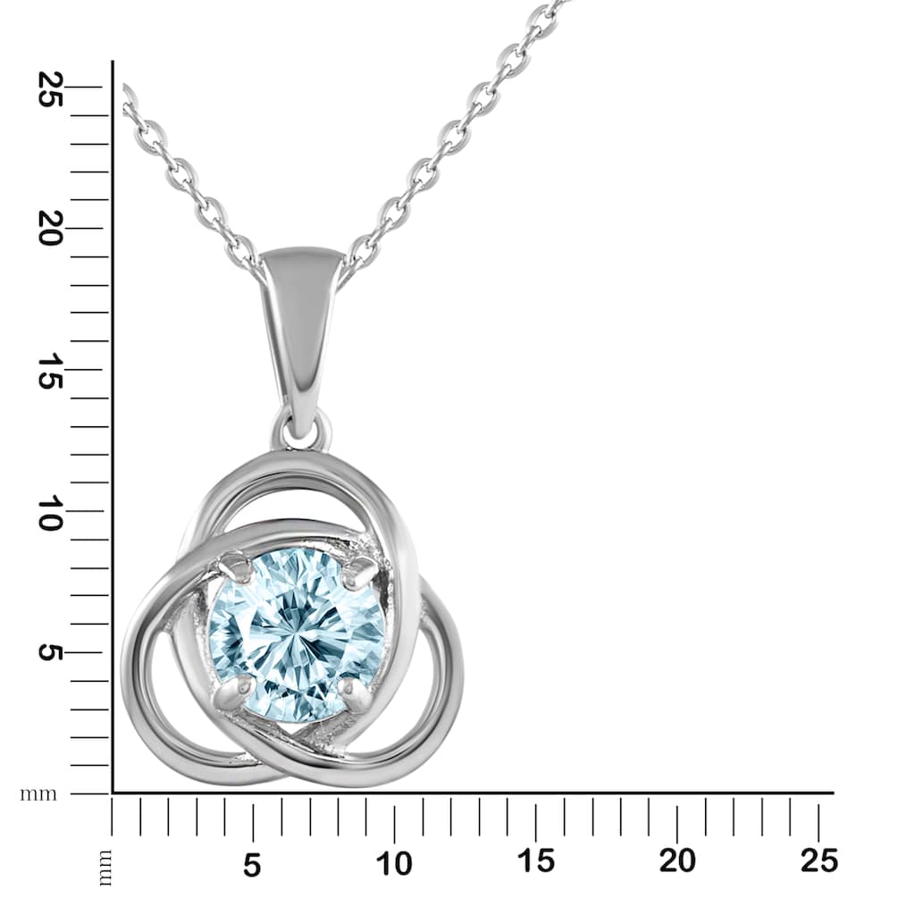 Vivance Kette mit Anhänger »925/- Sterling Silber rhodiniert Blautopas«