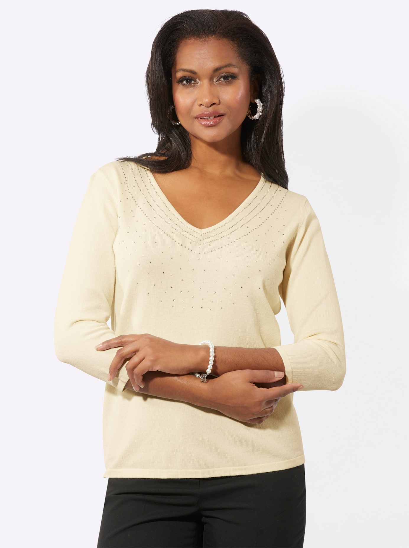 Lady 3/4 Arm-Pullover "3/4-Arm-Pullover" günstig online kaufen