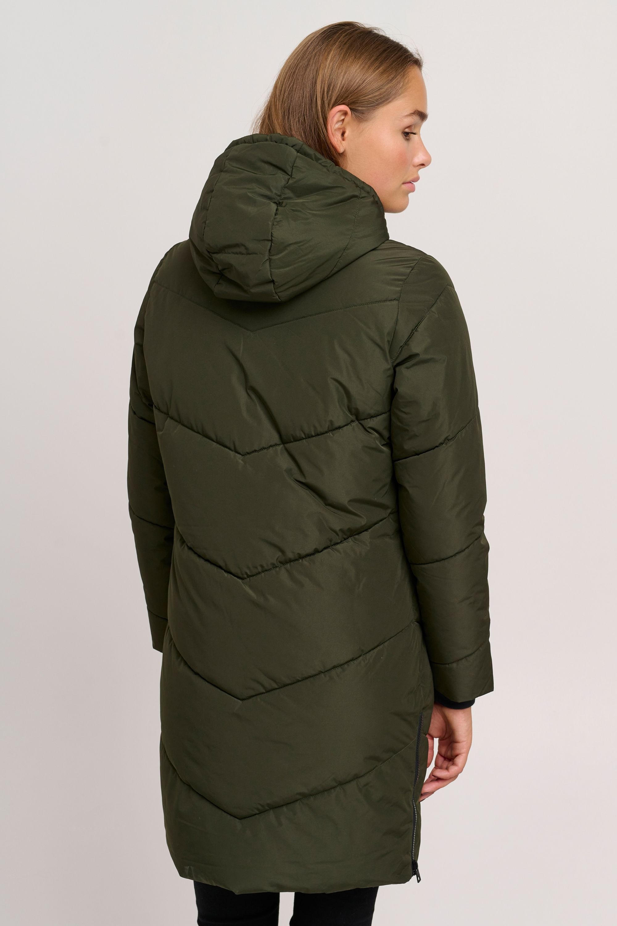 OXMO Juna Short Coat Green M 3