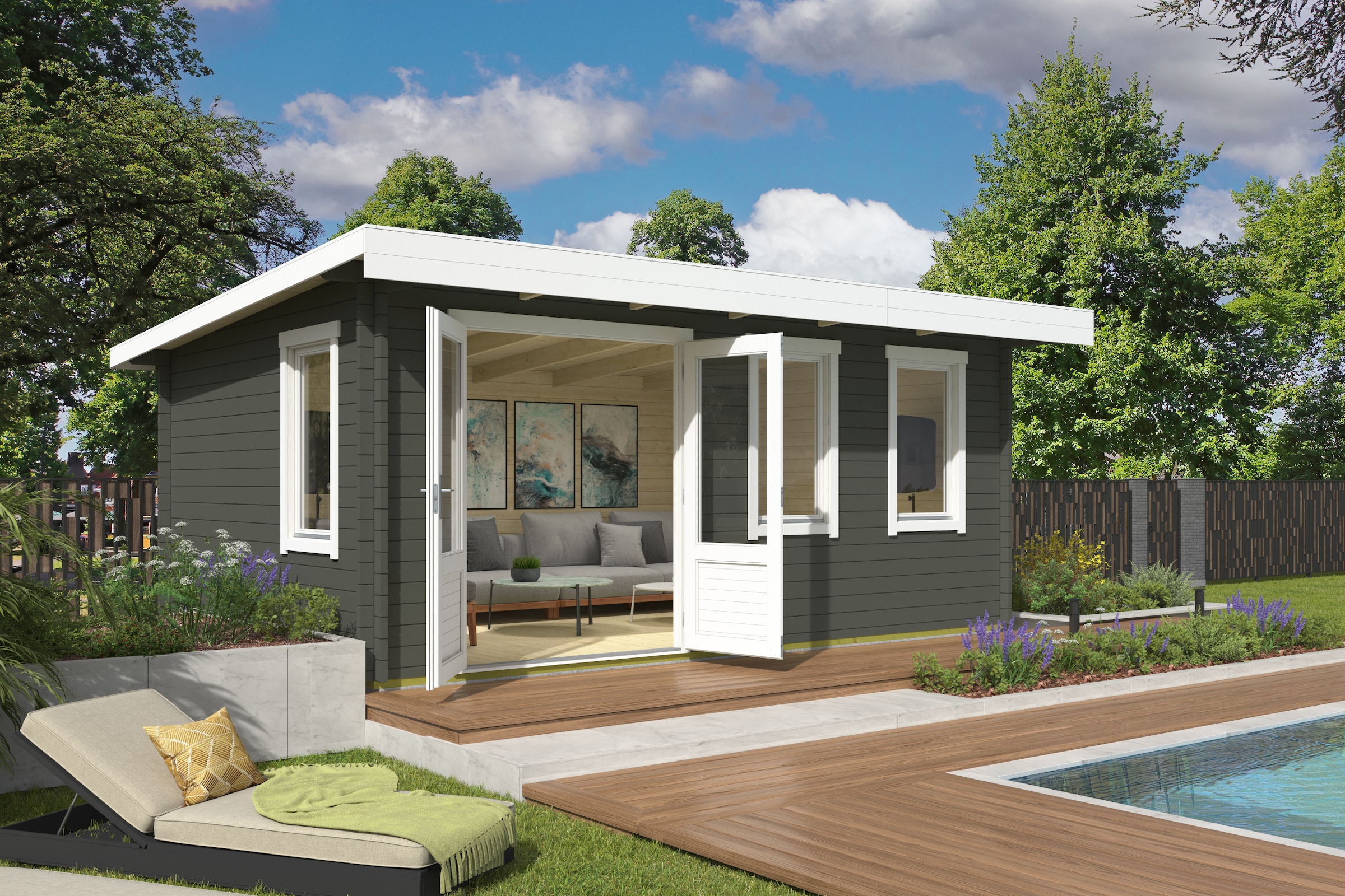 Nordic Holz Gartenhaus "BARUDA 53" günstig online kaufen