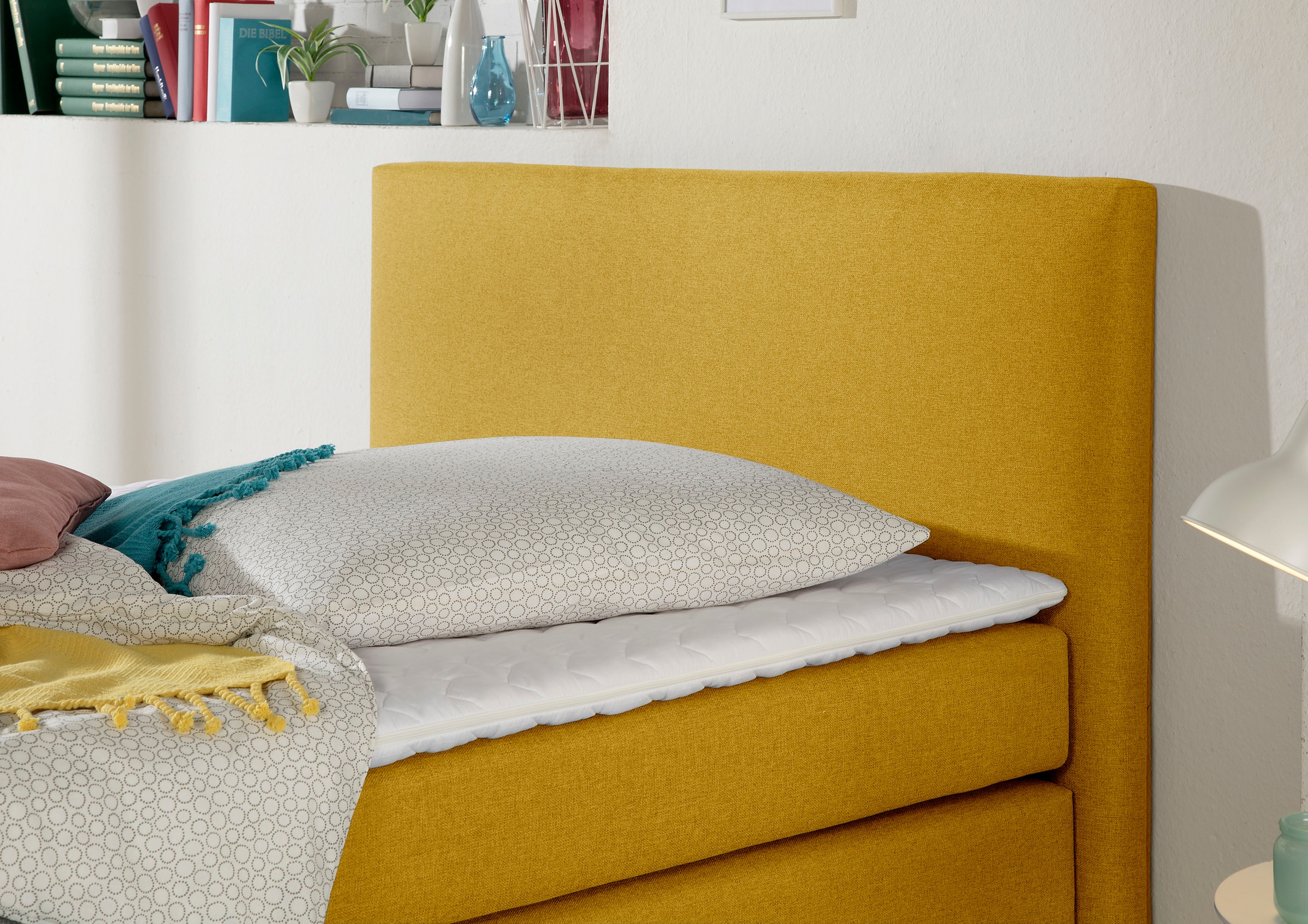 INOSIGN Boxspringbett »Eliana«, inkl. Topper, in 4 Breiten, 3 Matratzenarten und 2 Härtegraden