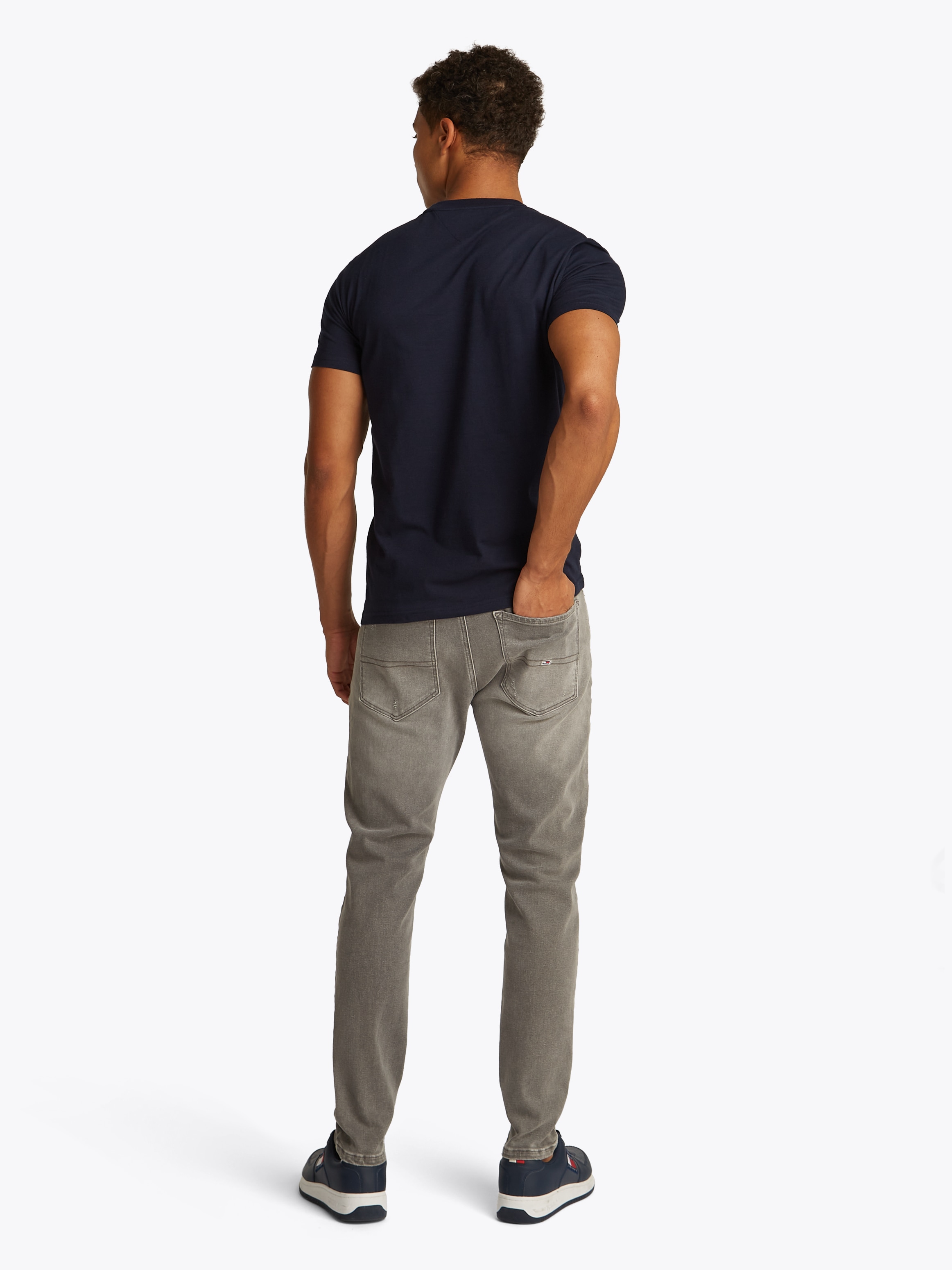 Tommy Jeans Plus Rundhalsshirt »TJM XSLIM 2PACK JERSEY TEE EXT«, (Packung, 2er-Pack), in Großen Größen, Logostickerei