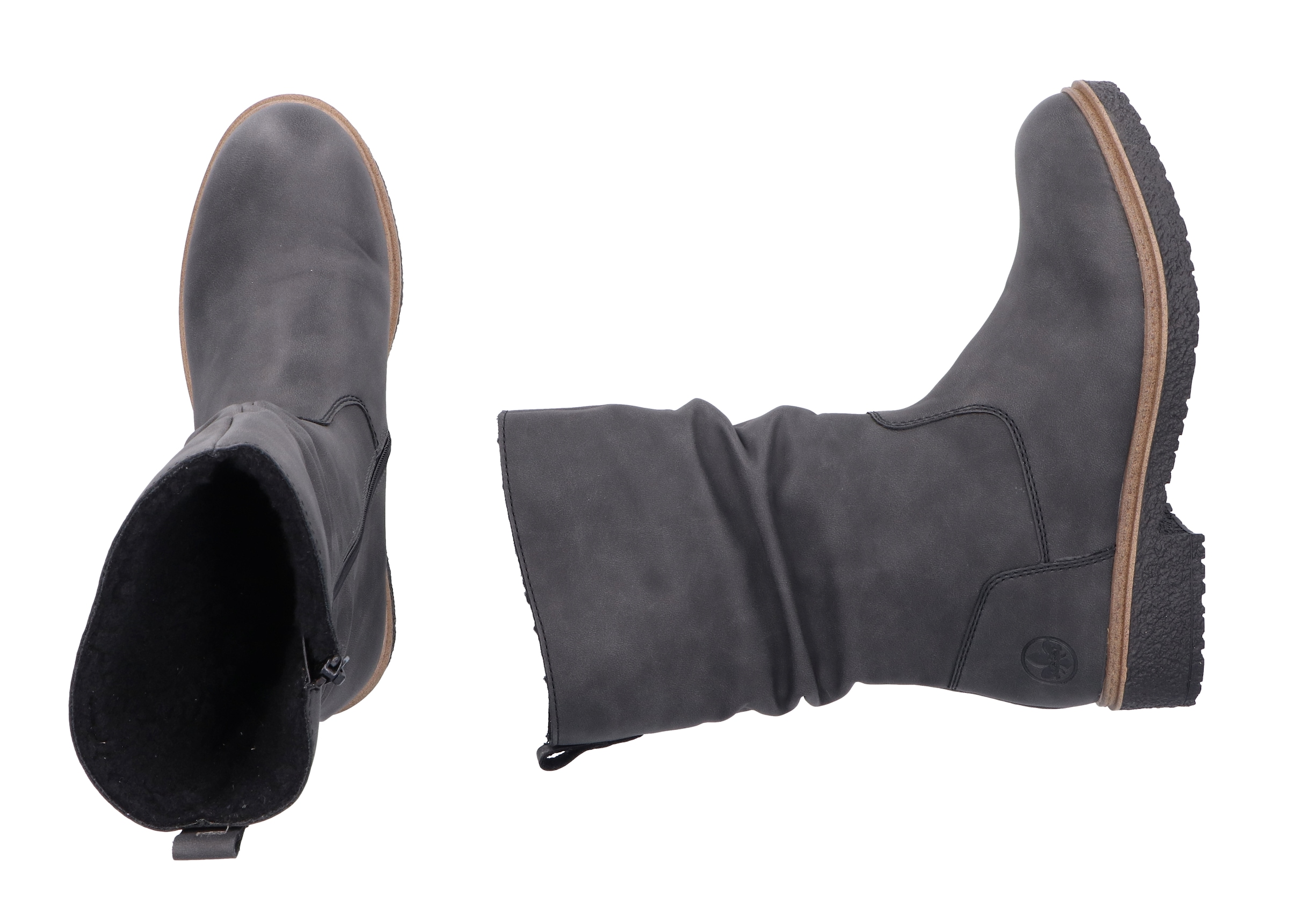 Rieker Winterstiefel, Klassik-Stiefel, Blockabsatz, slouchy Schaft, mit Warmfutter