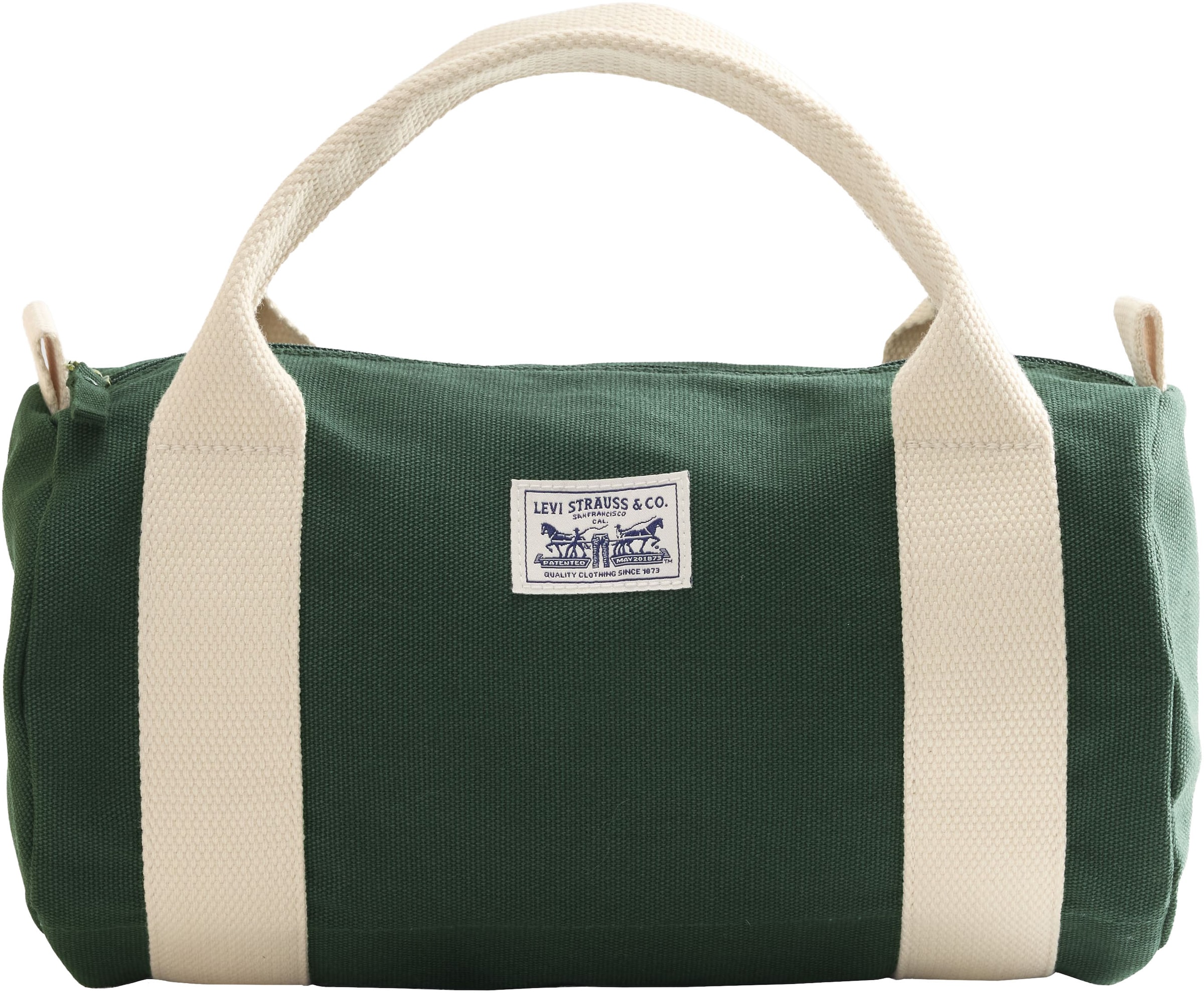 Levis "HARLEY SMALL BARREL" Canvas-Tasche mit Kontrast-Details und Logo-Badge