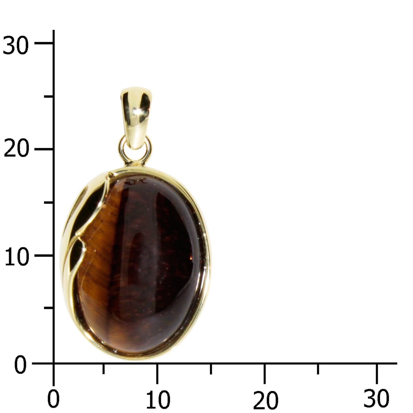 OSTSEE-SCHMUCK Kettenanhänger »- Melanie - Gold 333/000 - Tigerauge«