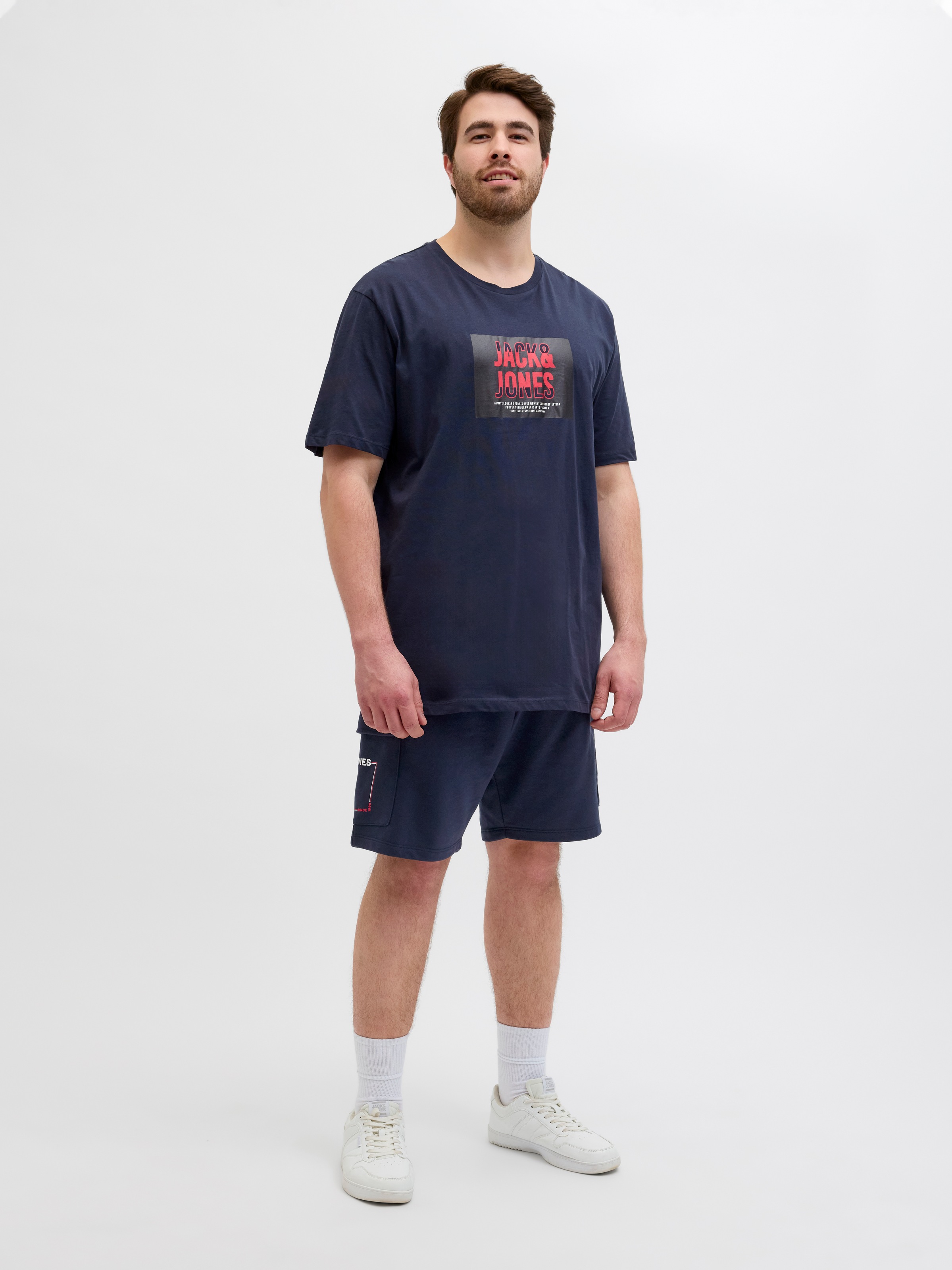 Jack & Jones PlusSize Shorts »JPSTKANE JJSCRIPT SWEAT SHORTS AMT PLS«