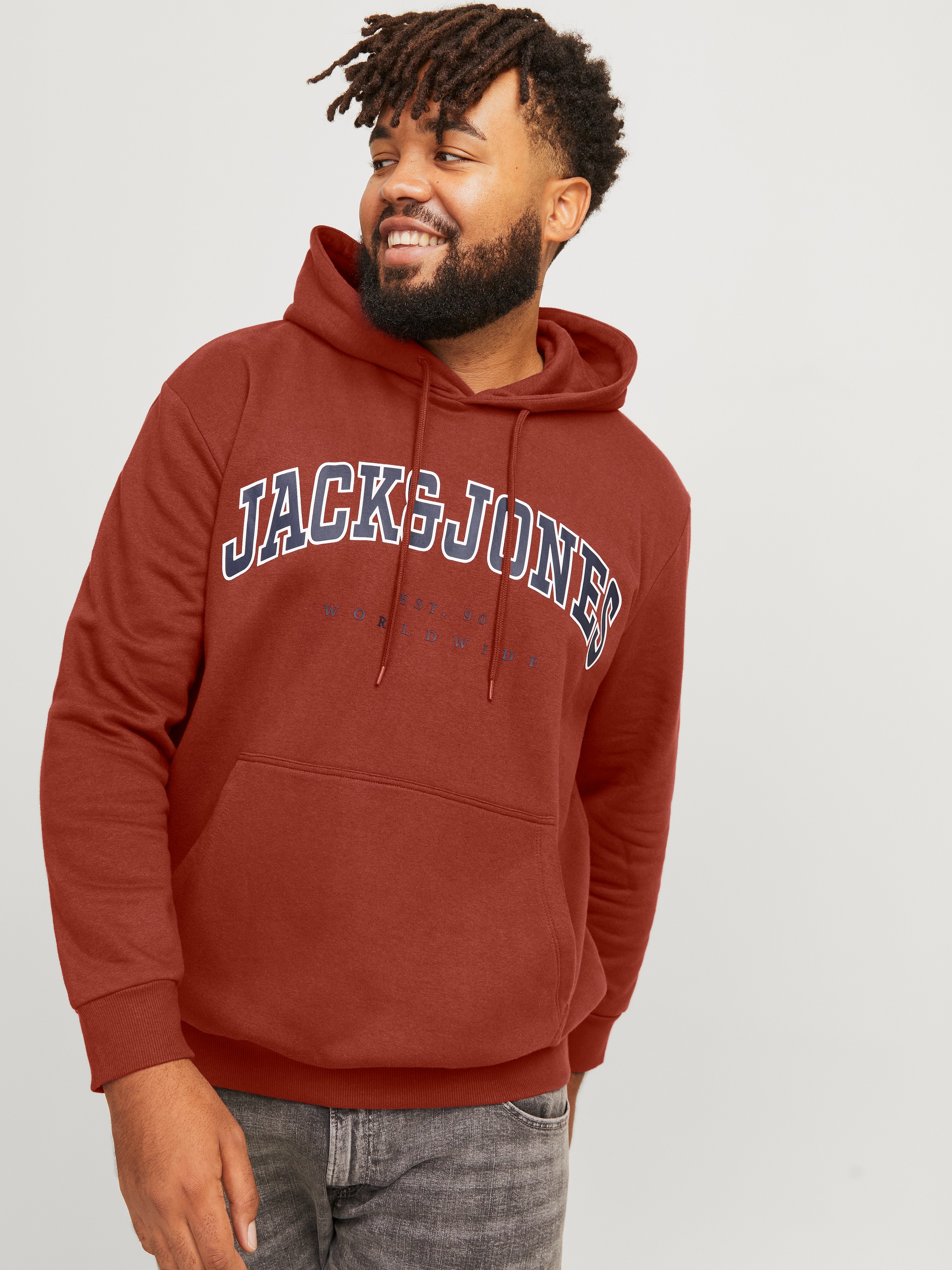 Jack & Jones PlusSize Hoodie "JJECALEB VARSITY SWEAT HOOD NOOS PLS" günstig online kaufen