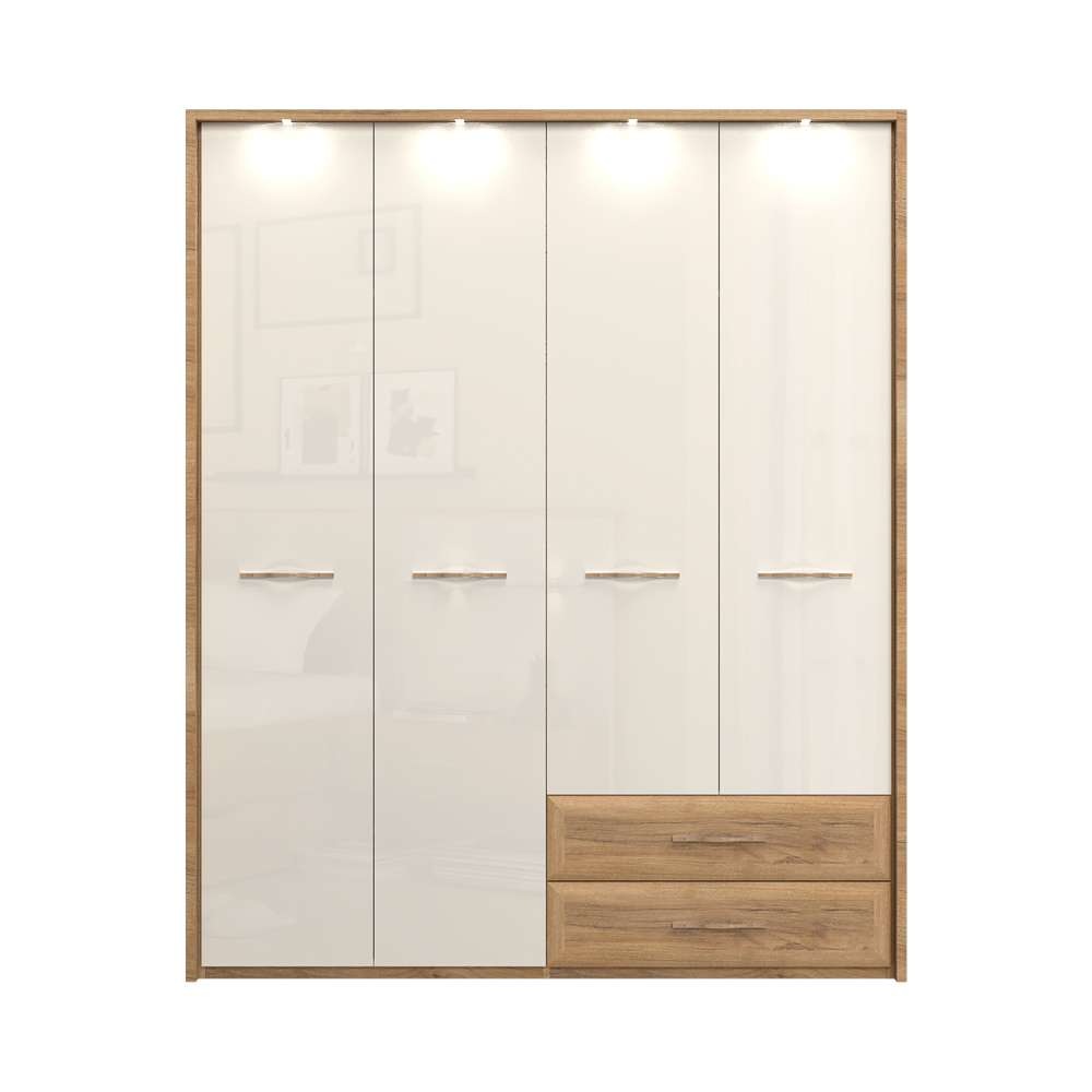 OTTO home Kleiderschrank "Gala, beige hochglänzend UV lackiert, kratzfest, günstig online kaufen