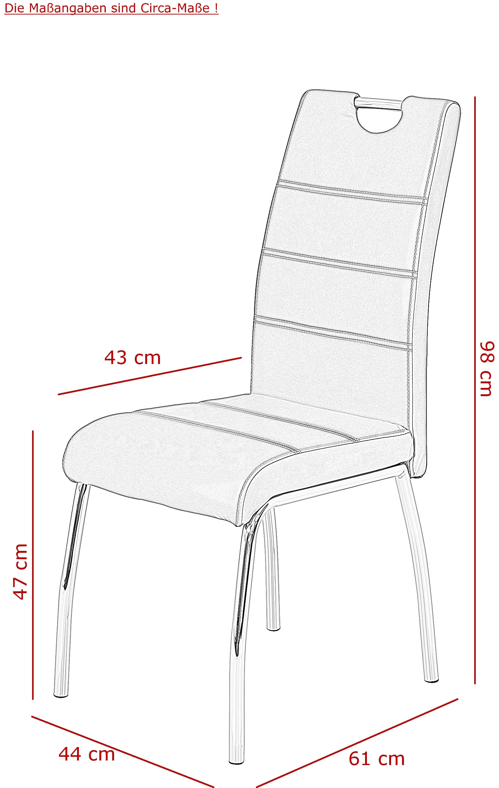 HELA Stuhl »Susi« (Set) 4 Stk.2 oder 4 Stück, mit Griff