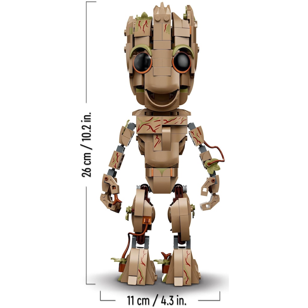 LEGO® Konstruktionsspielsteine »Ich bin Groot (76217), LEGO® Marvel«, (476 St.)