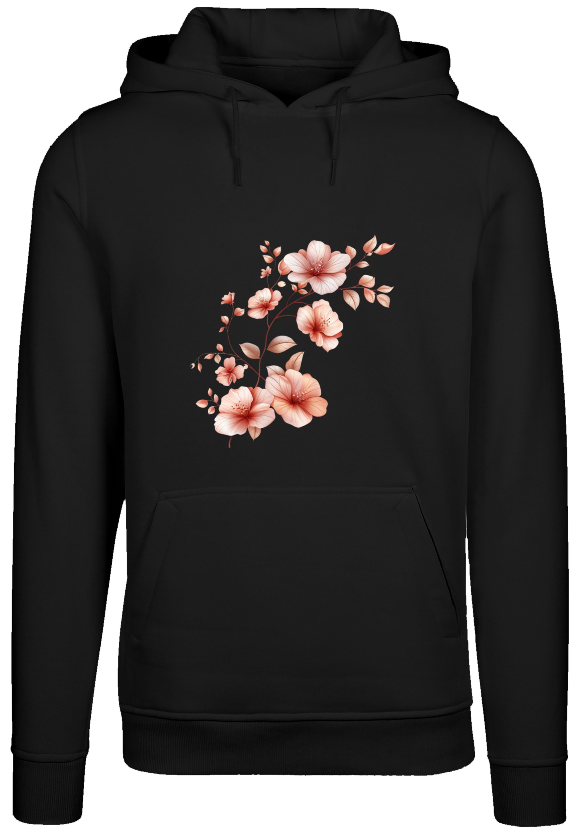 F4NT4STIC Kapuzenpullover »Rosa Blumenzweig 3D«, Premium Qualität