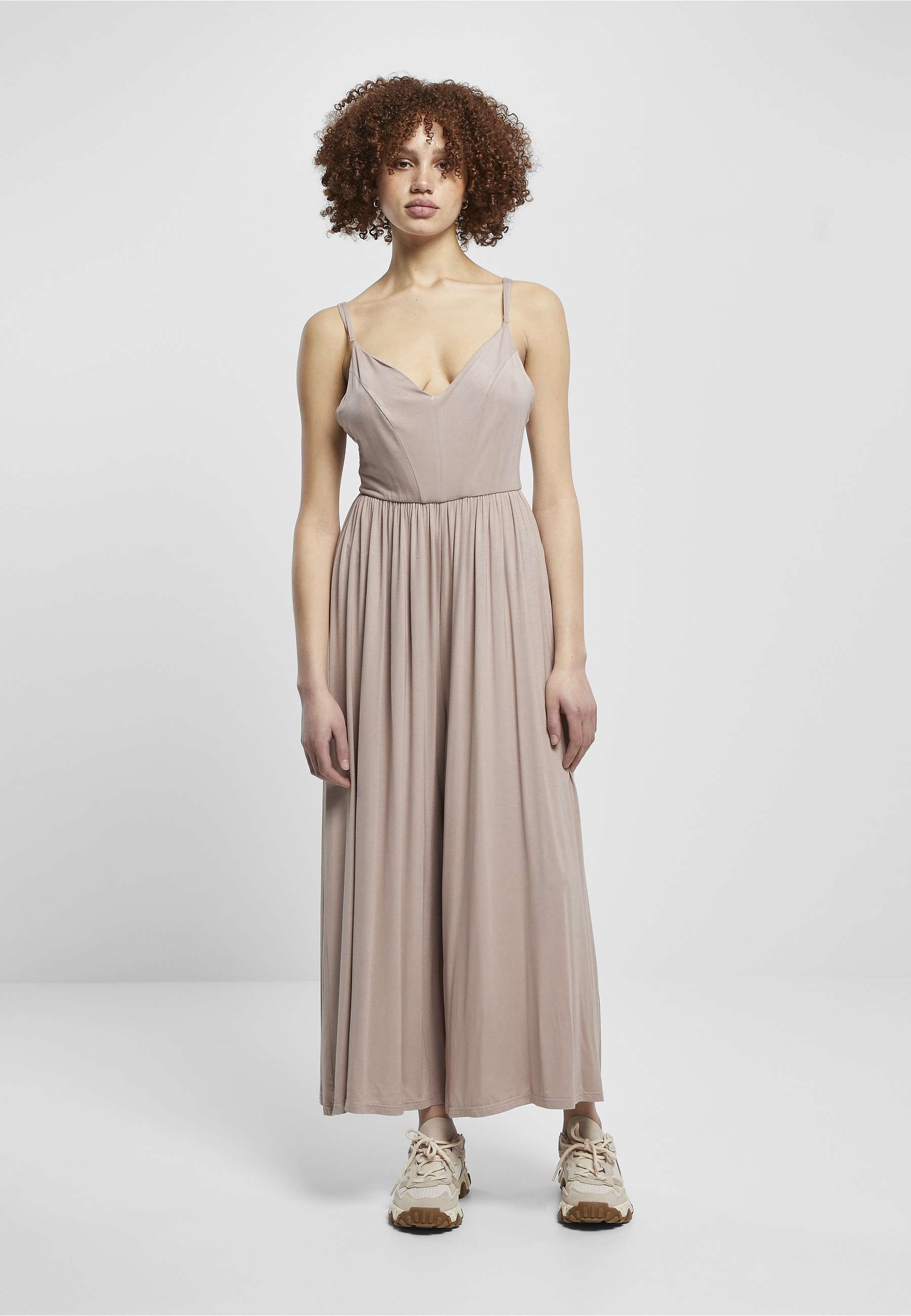 URBAN CLASSICS Jumpsuit »Urban Classics Damen Ladies Modal Spaghetti Jumpsuit« 1 Stk.