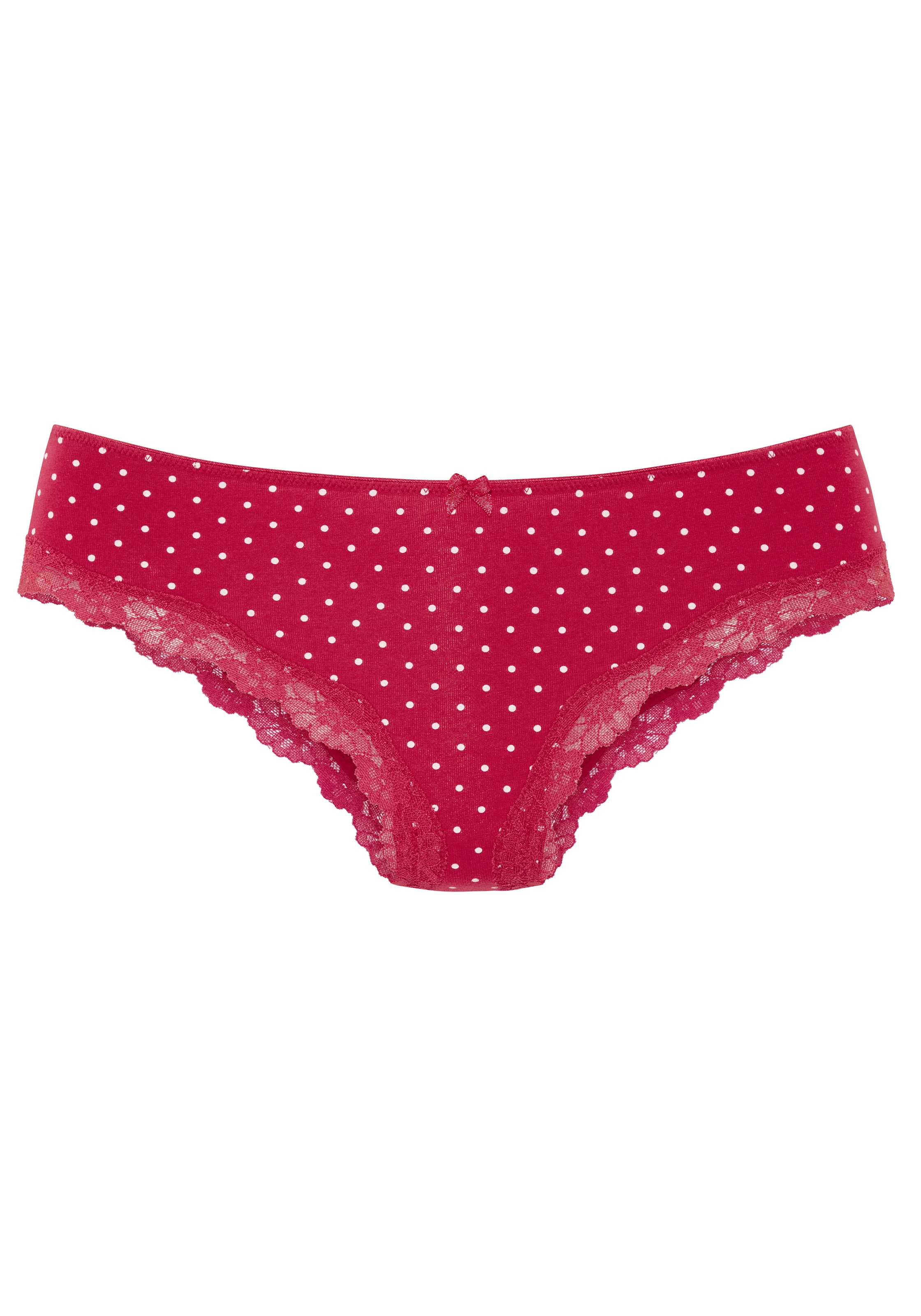 LASCANA Slip aus elastischer Baumwolle mit zarter Spitze