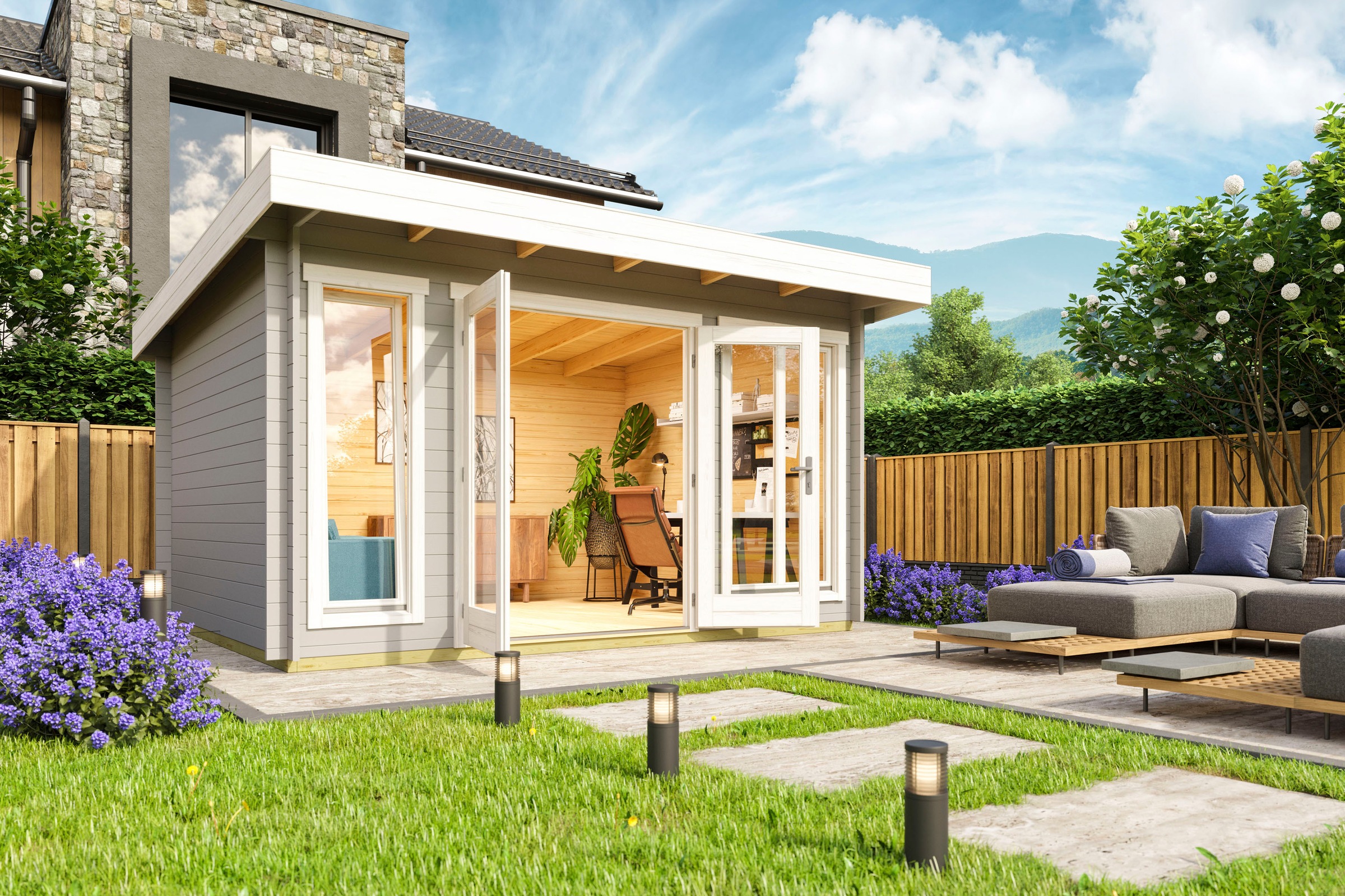 LASITA MAJA Gartenhaus »DORSET«, (Set, inkl. Fussbodenbretter zum verlegen)