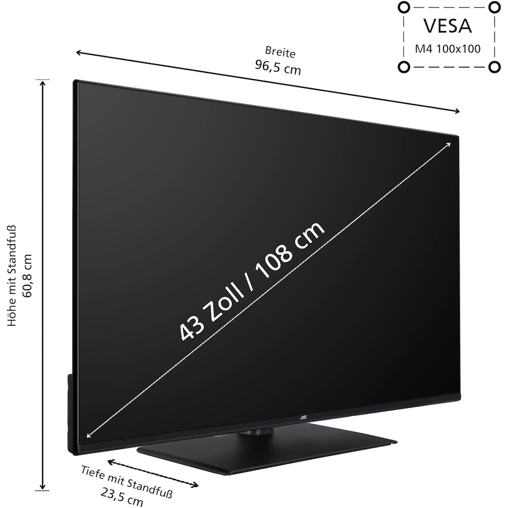 JVC LED-Fernseher »LT-43VF5355«, 108 cm/43 Zoll, Full HD, Smart-TV