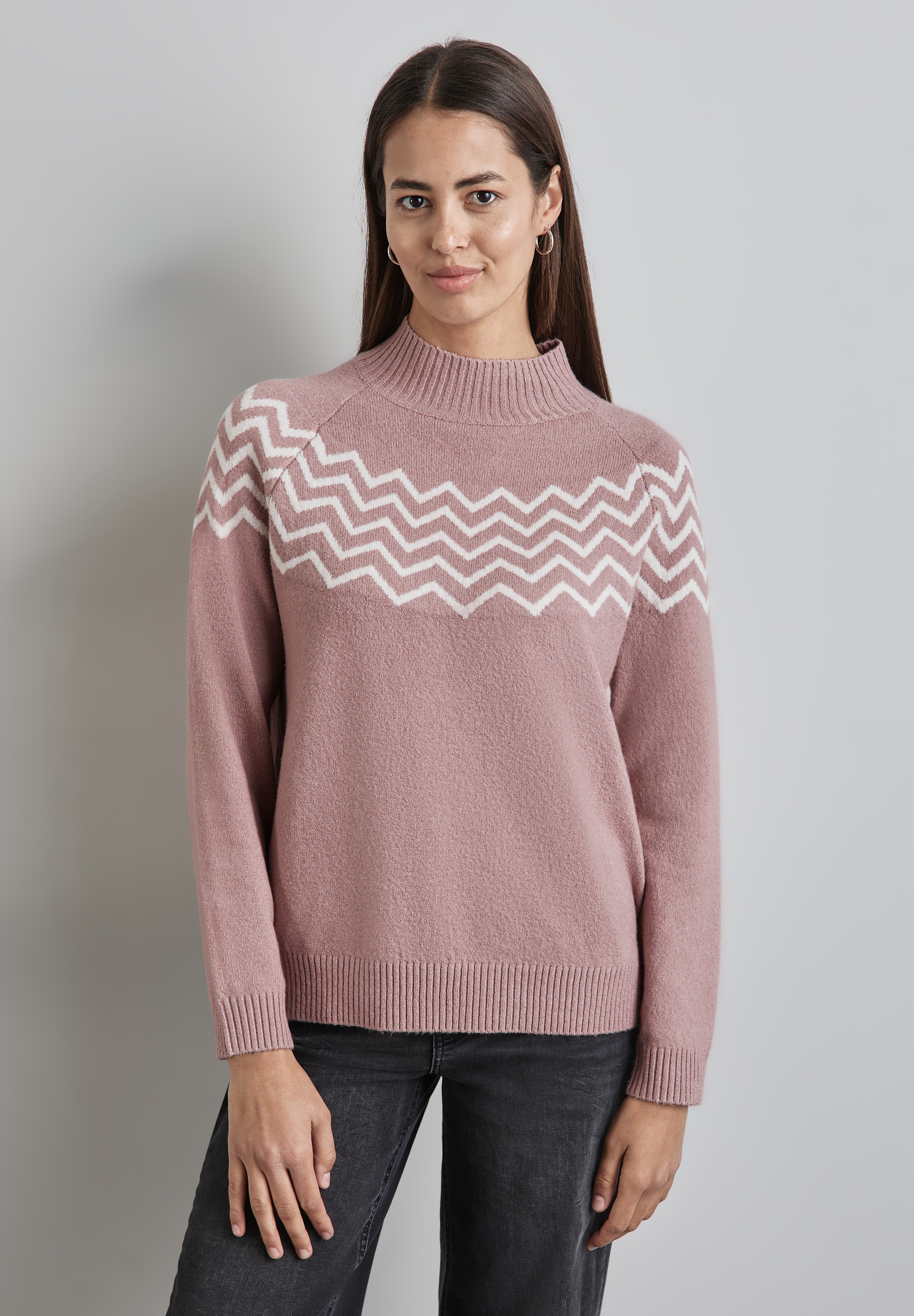 STREET ONE Strickpullover, mit grafischem Muster günstig online kaufen
