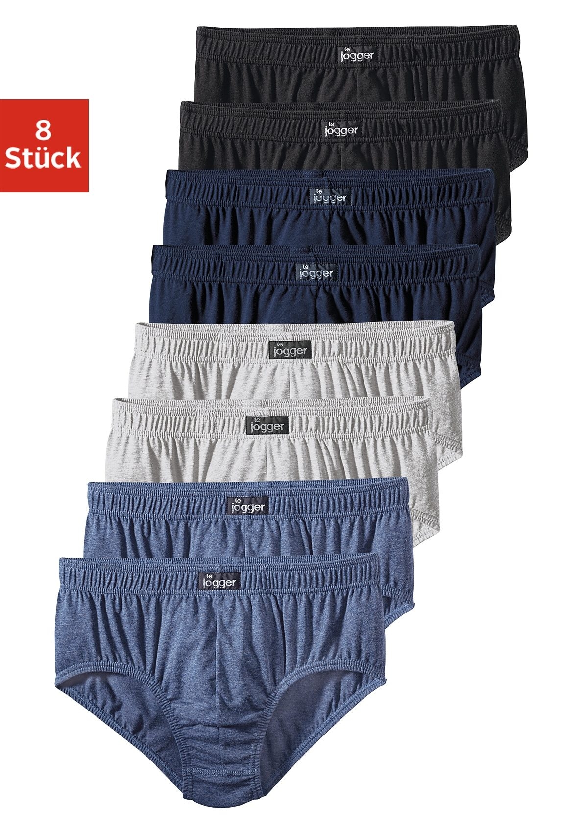 le jogger Slip Packung, 8 Stk. aus angenehm weicher Baumwoll-Qualität günstig online kaufen