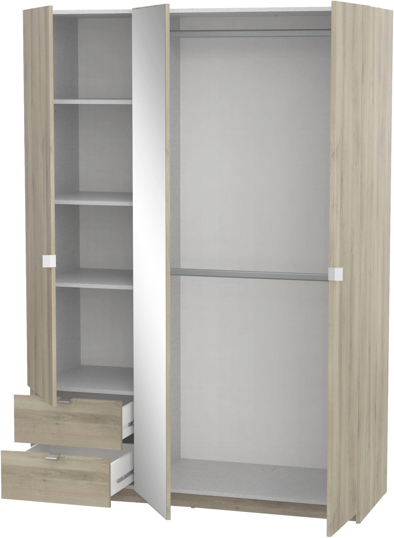 Demeyere GROUP Kleiderschrank »Mellie«, SCHRANK 3-TUERIG 1 SPIEGEL 2 SCHUBLADEN