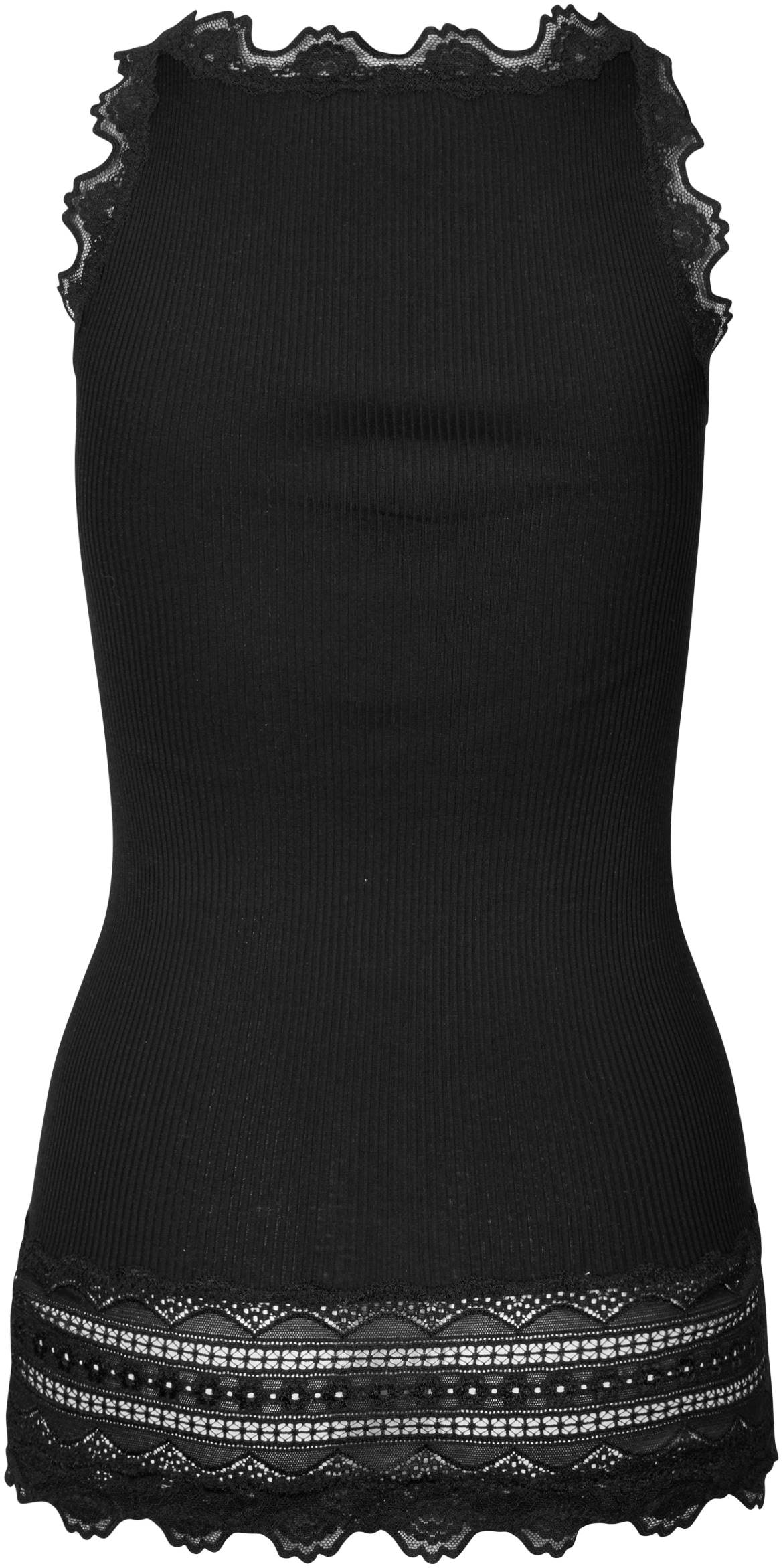 rosemunde Tanktop »Benita Silk Top Camisole«, mit Vintage-Spitze am Ausschnitt, breite elastische Spitze am Saum
