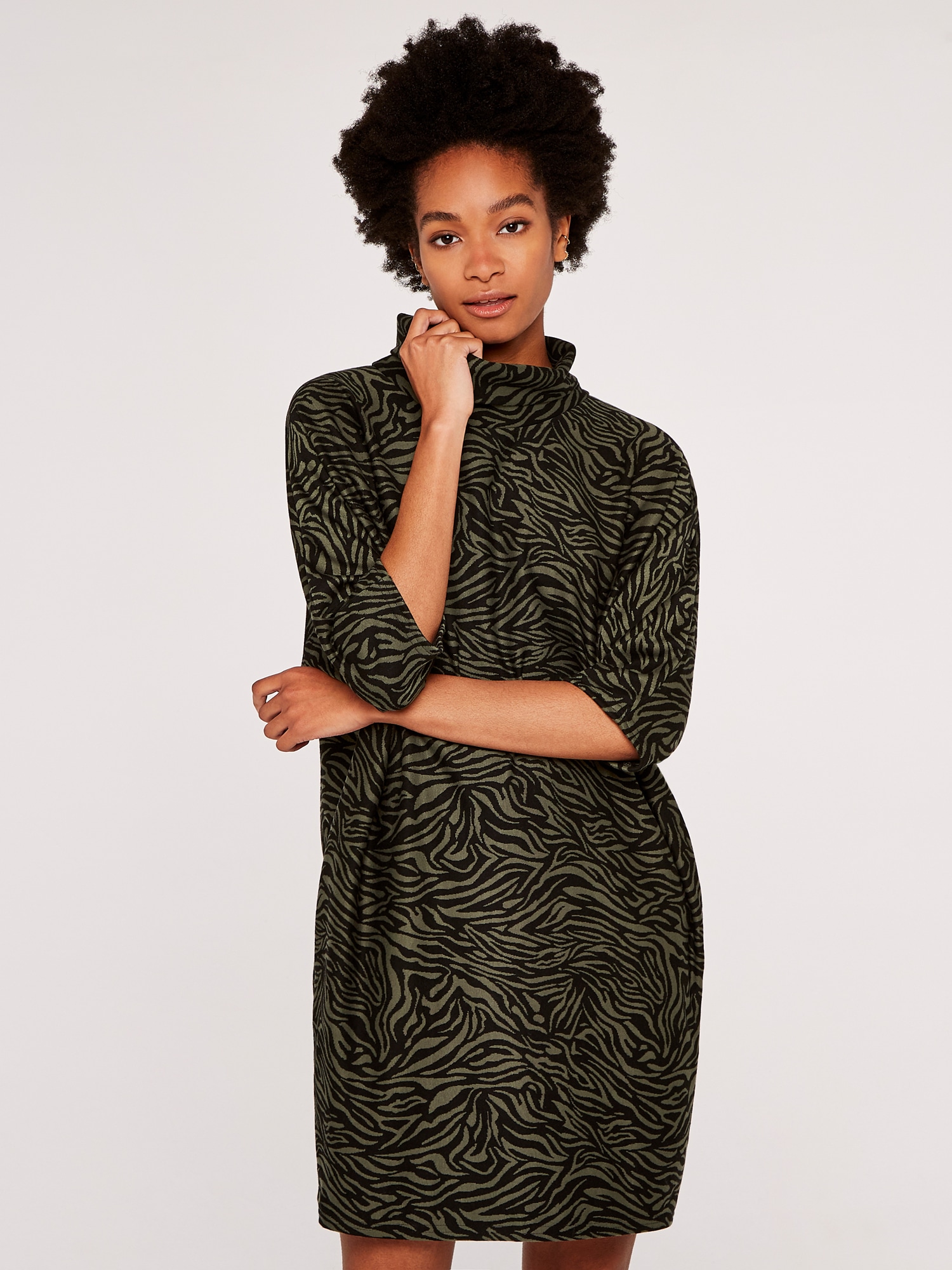 Apricot Minikleid »Mini-Cocoon« mit Zebra-Print