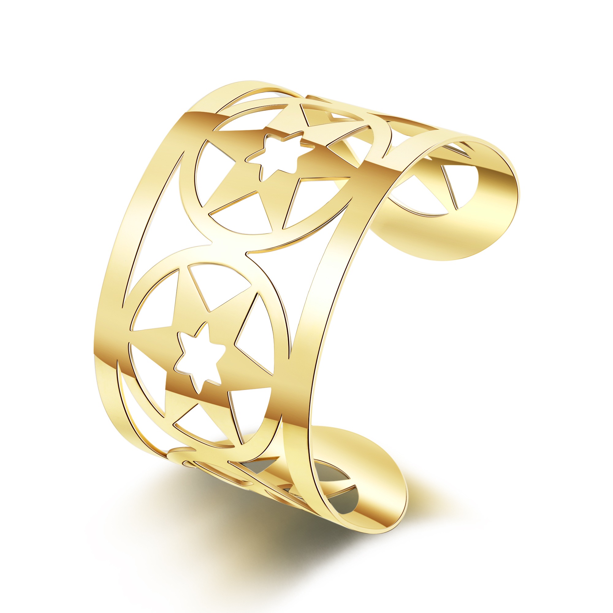 AILORIA Damen Armreif "Armreif ACELIA", Edelstahl, gold, Edelstahl, Armbänder