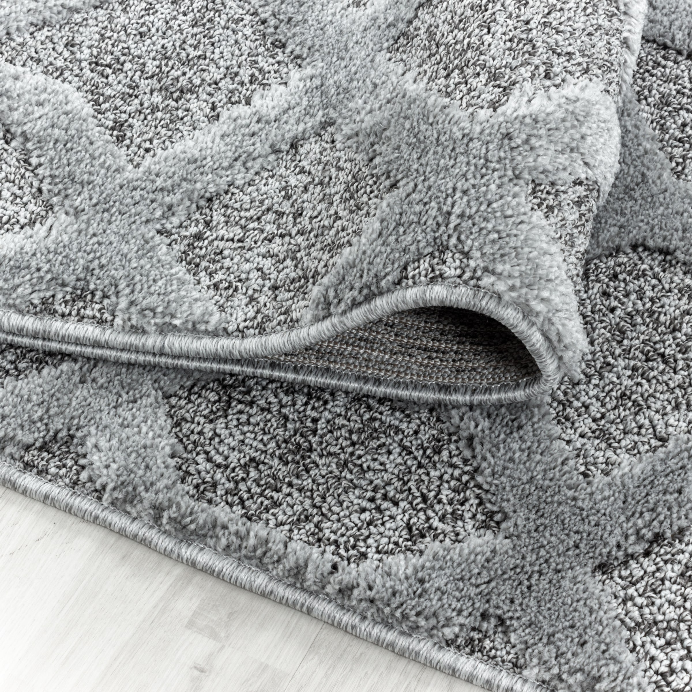 Ayyildiz Teppiche Teppich »PISA 4702«, rund, 20 mm Höhe, auch in rechteckig, Hoch Tief Struktur, Wohnzimmer, Schlafzimmer