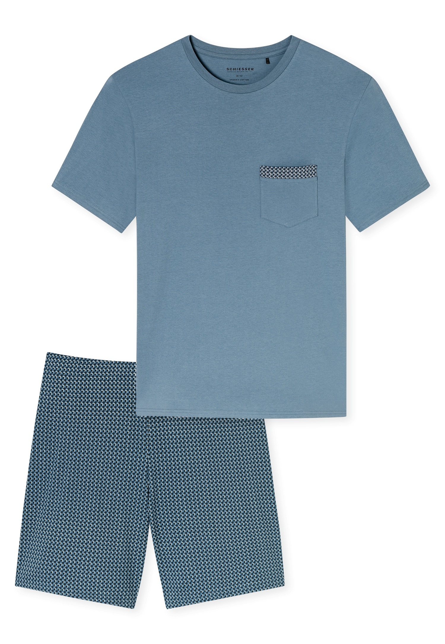 Schiesser Shorty »"Comfort Nightwear"«, (2 tlg.), mit aufgesetzter Brusttasche