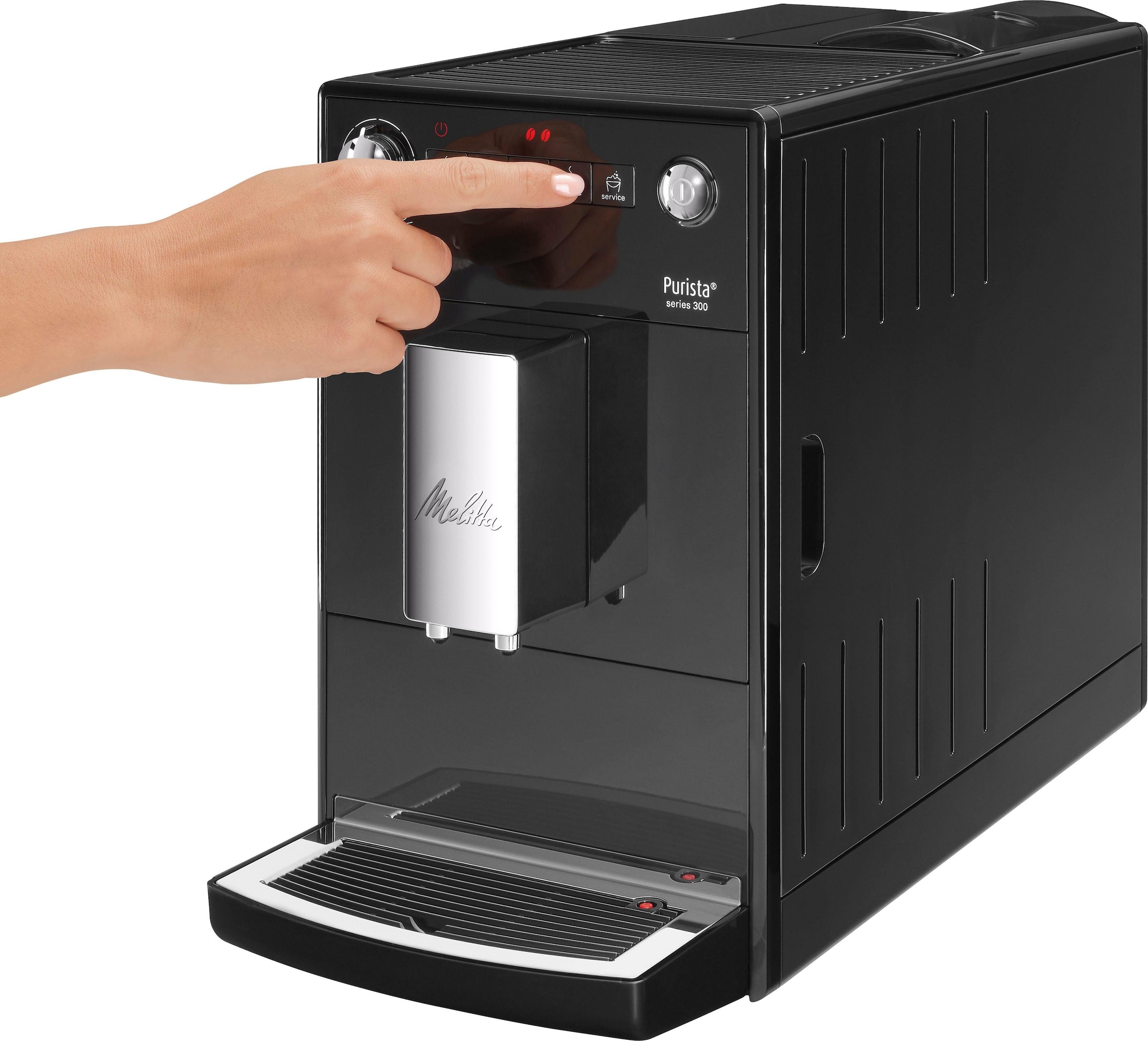 Melitta Kaffeevollautomat »Purista® F230-102, schwarz«, Lieblingskaffee- Funktion, kompakt & extra leise | BAUR