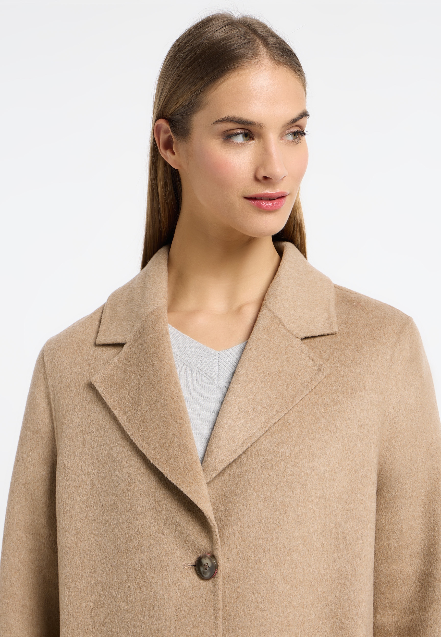 Frieda & Freddies Wollmantel »Wool Coat / Ria«, mit Farb- und Materialkombination
