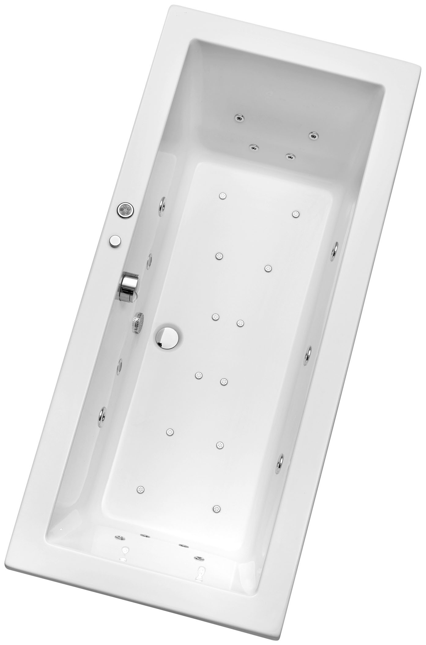 OTTOFOND Whirlpool-Badewanne »Cubic« (Set) 180x...