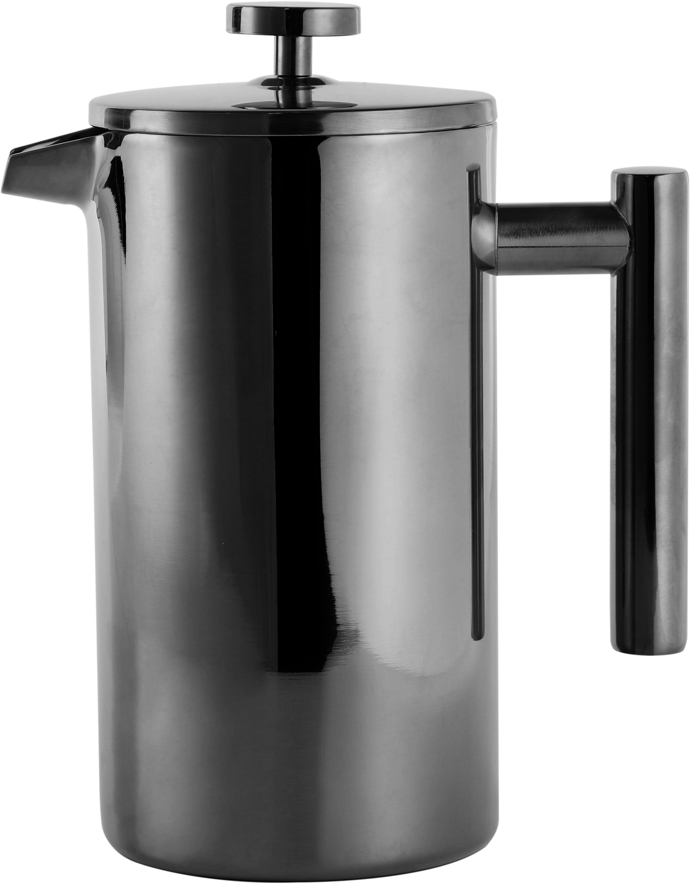 ECHTWERK French Press Kanne ".", 0,8 l Kaffeekanne, Kaffeebereiter mit Pressfilter, doppelwandiger Edelstahl, isoliert