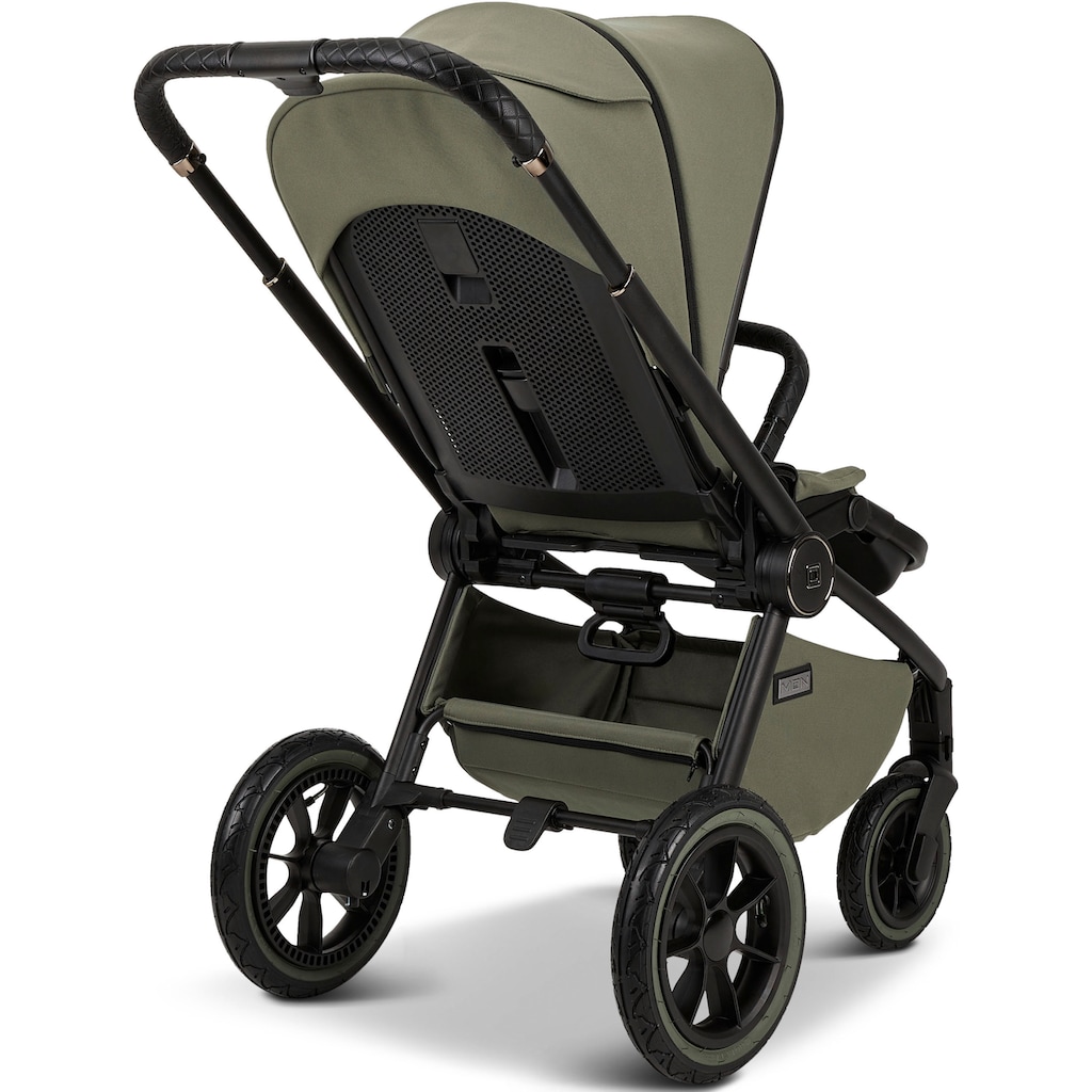 Moon Kombi-Kinderwagen »Resea+, moss green/black melange«