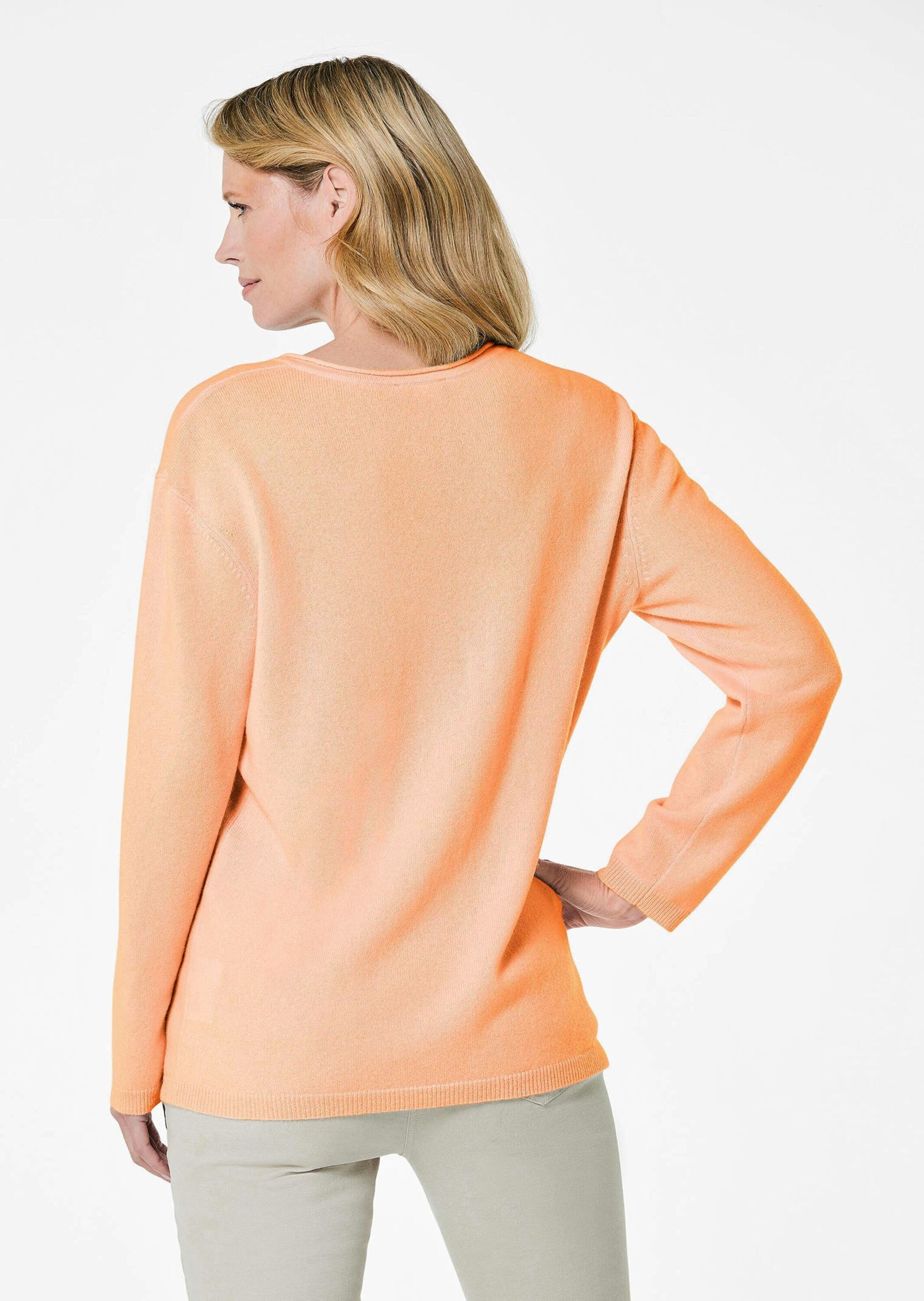 GOLDNER Strickpullover »Kurzgröße Kaschmirpullover mit V-Ausschnitt«