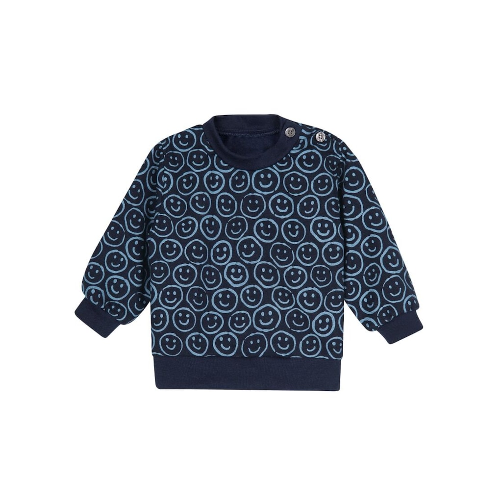 Trigema Sweatshirt »TRIGEMA Sweatshirt mit fröhlichem Smiley-Muster«