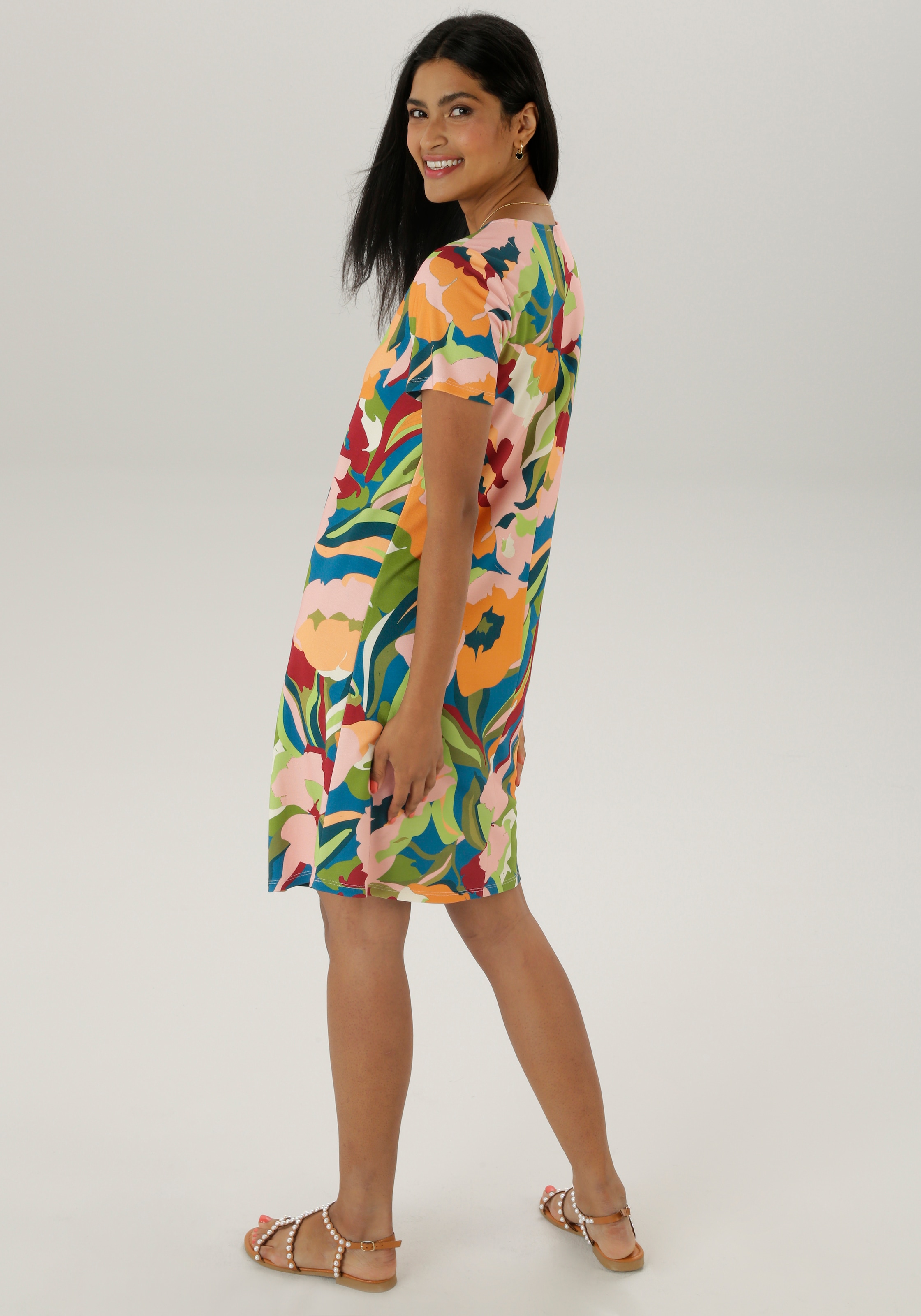 Aniston SELECTED Jerseykleid, in leichte A-Linien-Form - NEUE KOLLEKTION