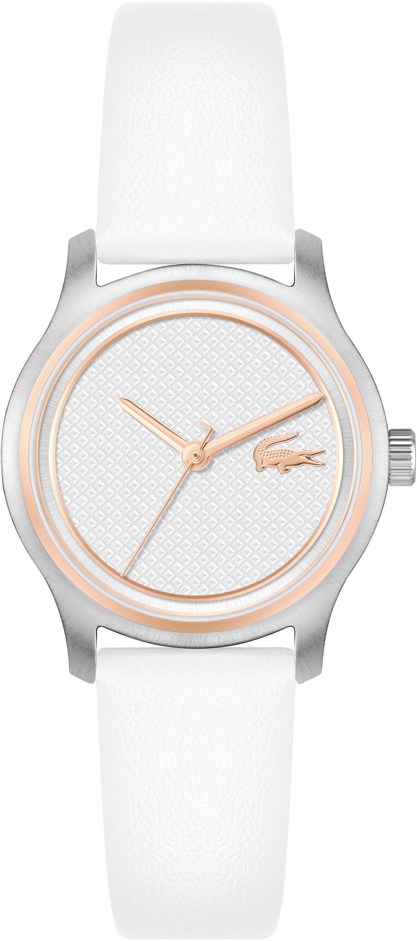 Lacoste Quarzuhr »ELYSE«, Armbanduhr, Damenuhr, Lederarmband, analog