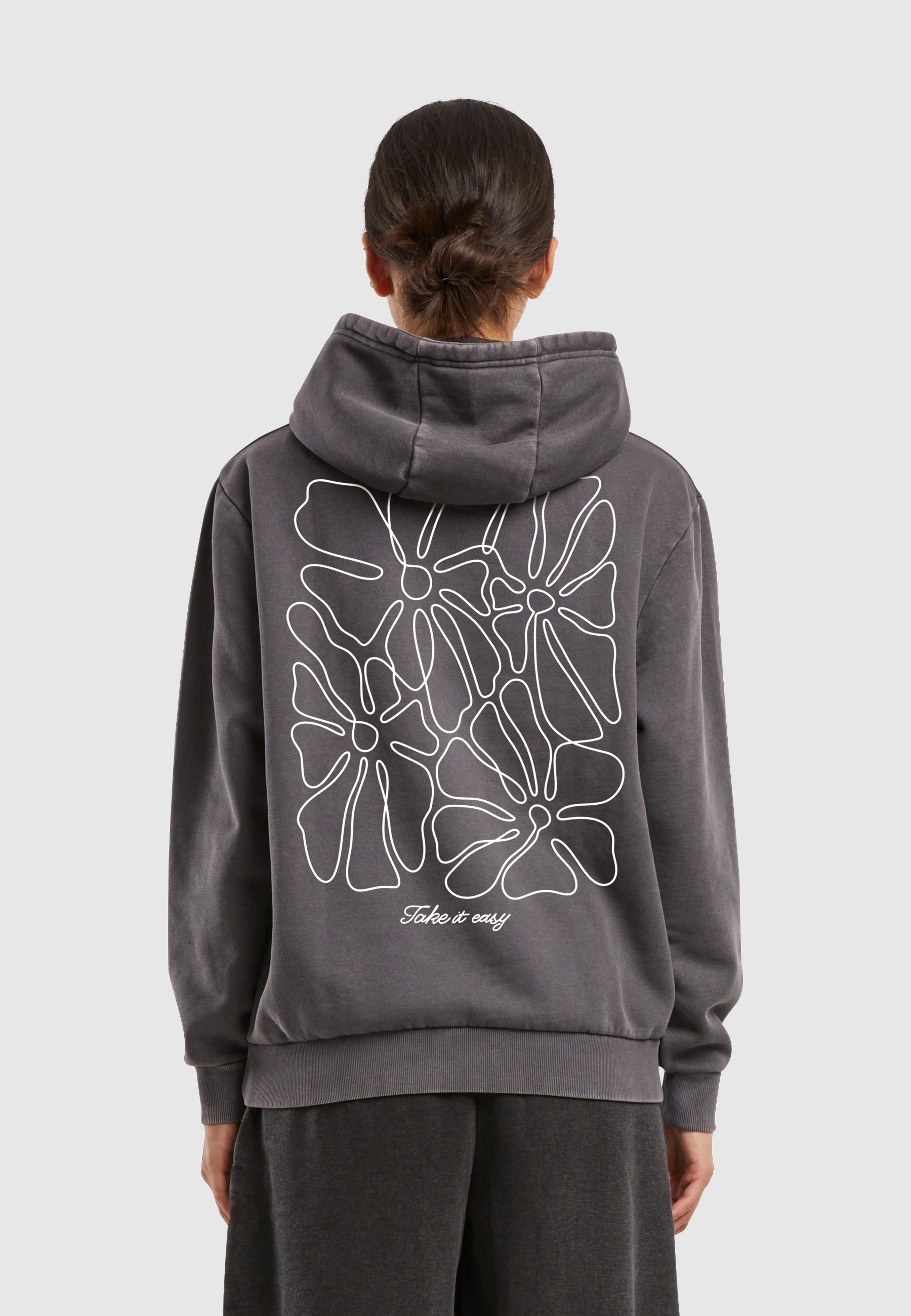 Miss Tee Kapuzenpullover »Miss Tee One Line Flowers Ladies Vintage Heavy Hoody« 1