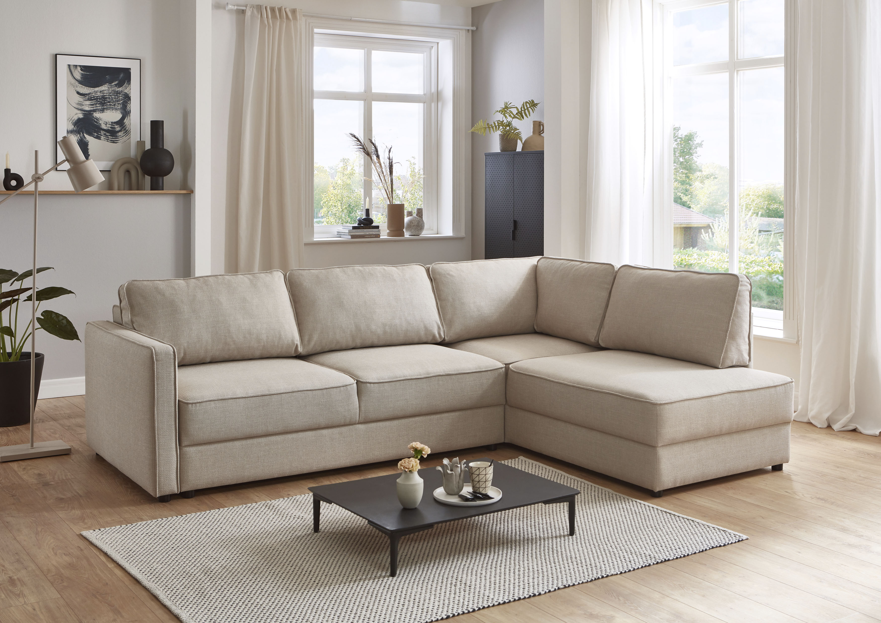 OTTO home Schlafsofa "Chill" Ecksofa mit Schlaffunktion und Bettkasten