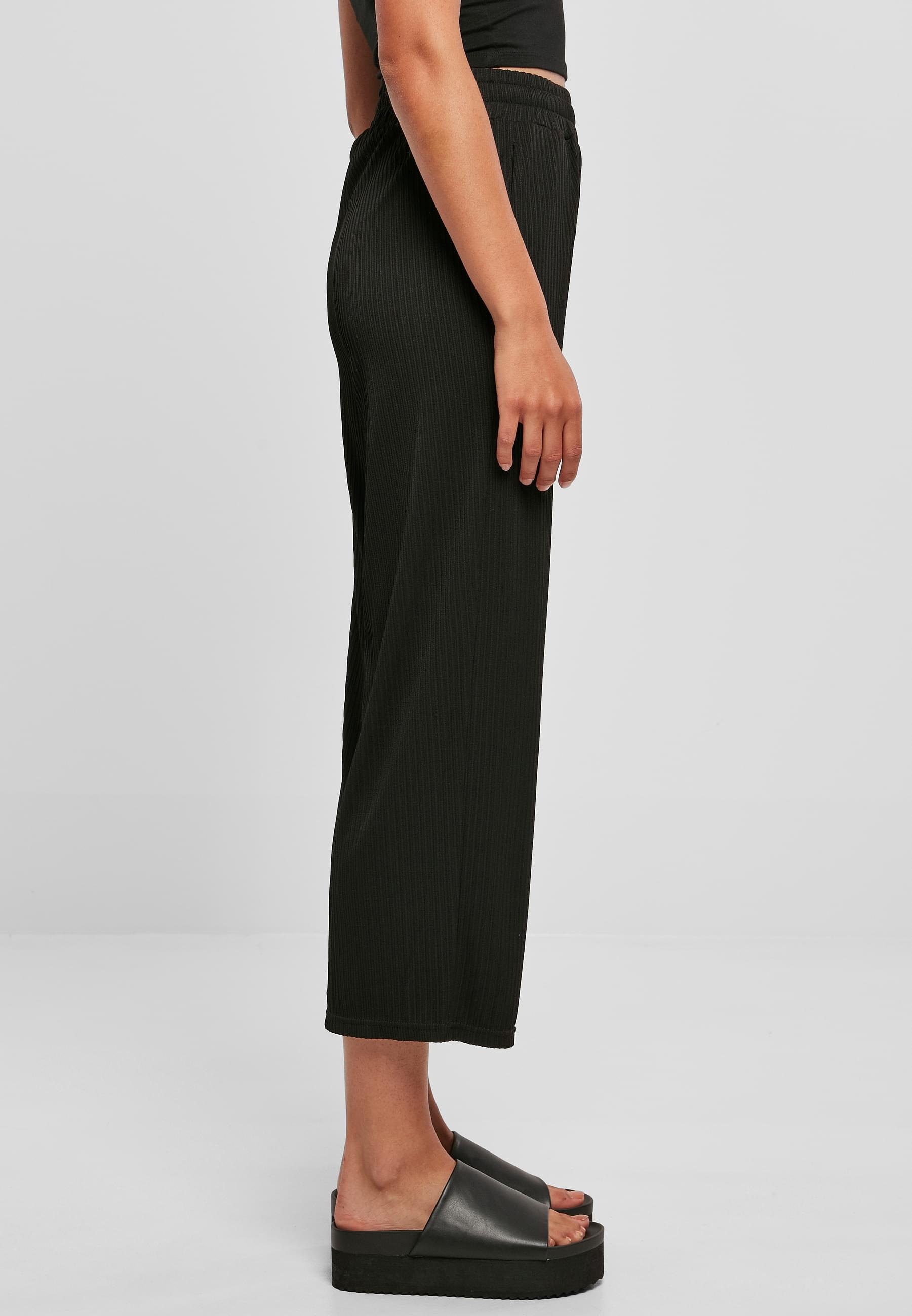 URBAN CLASSICS Bequeme Jeans »Urban Classics Damen Ladies Straight Leg Rib Interlock Culotte«, (1 tlg.)