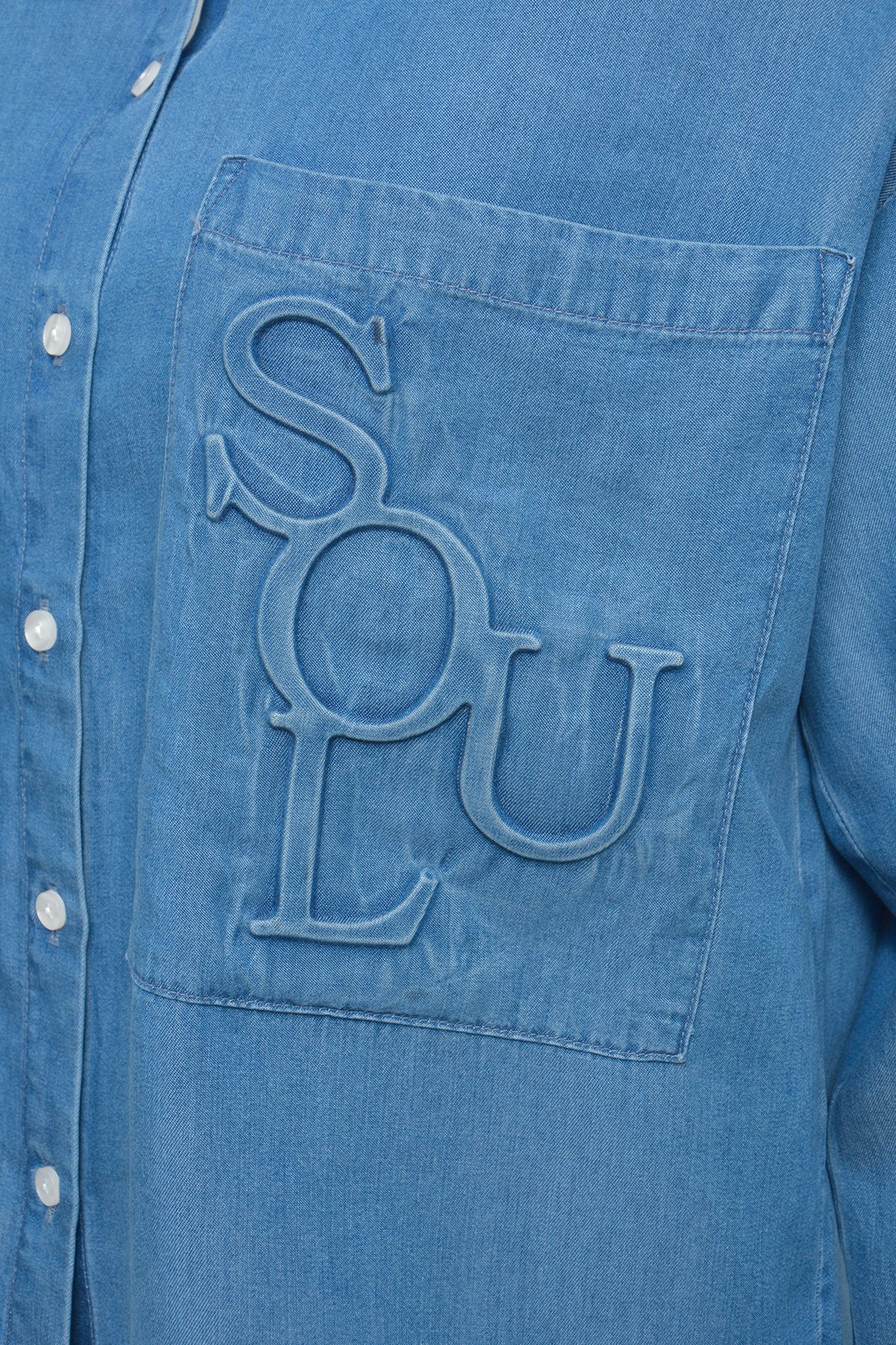 Smith & Soul Langarmbluse mit Kellerfalte am Rücken