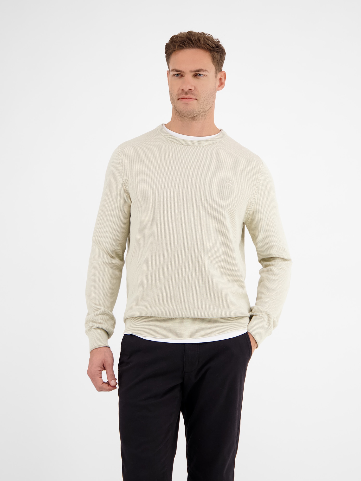 LERROS Strickpullover "Leichter Strickpullover mit schmaler Rippstruktur" günstig online kaufen