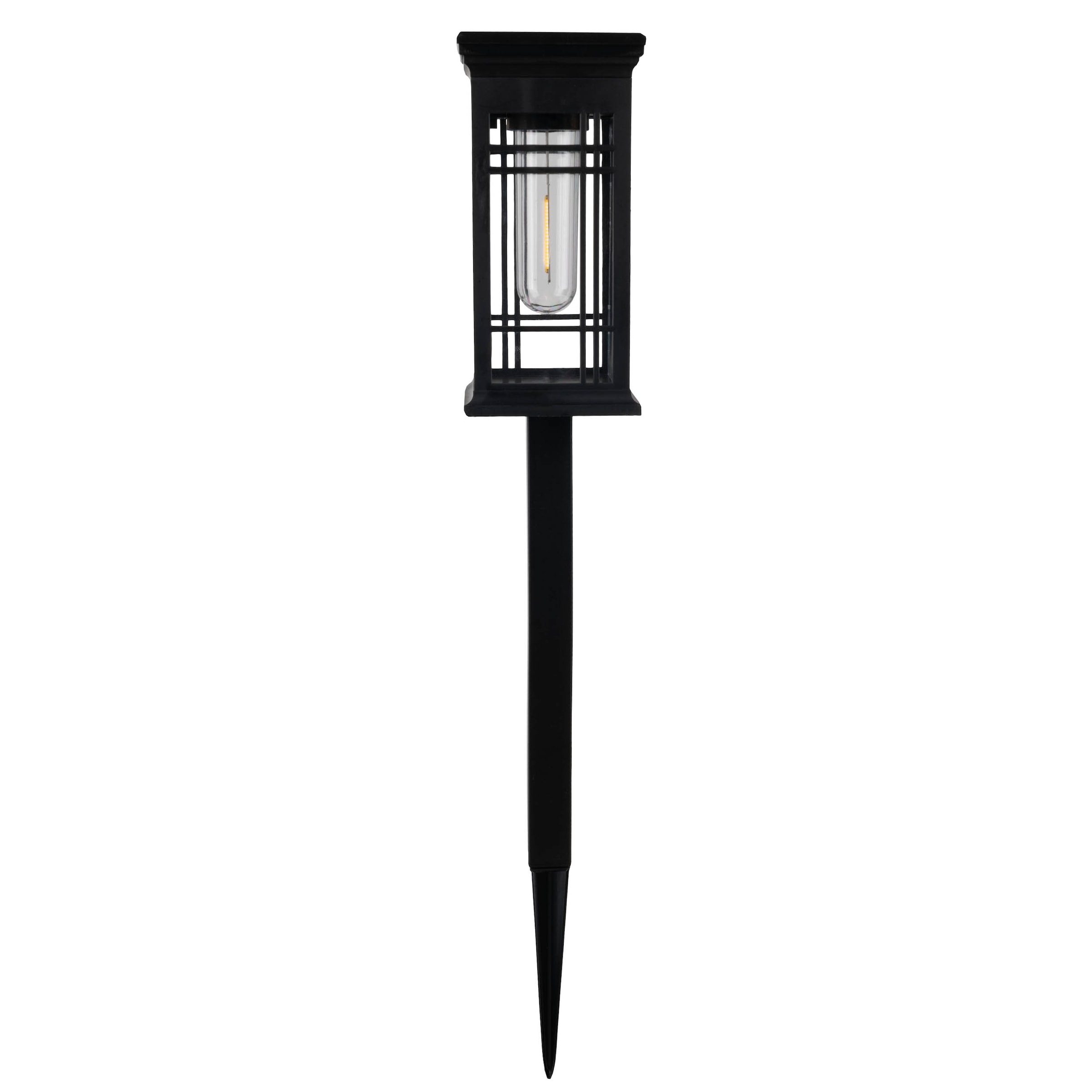 näve LED Solarleuchte »Baskara« LED-Modul 1 Stk. Warmweiß 2er-Set Dekoerdspieß Laterne schwarz, Schiebeschalter, H: 42cm, IP44