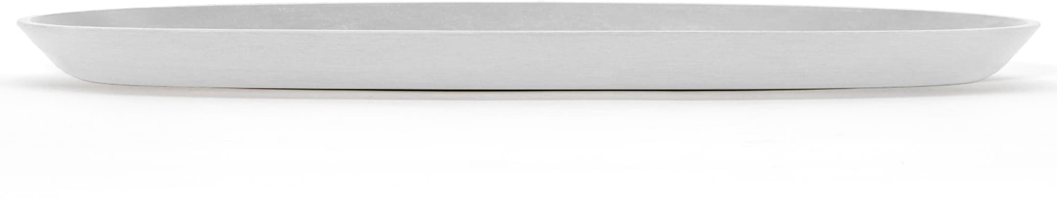 ECOPOTS Topfuntersetzer "Oval Lang Weiß", für innen und außen: frostsicher, bruchsicher und lichtbeständig