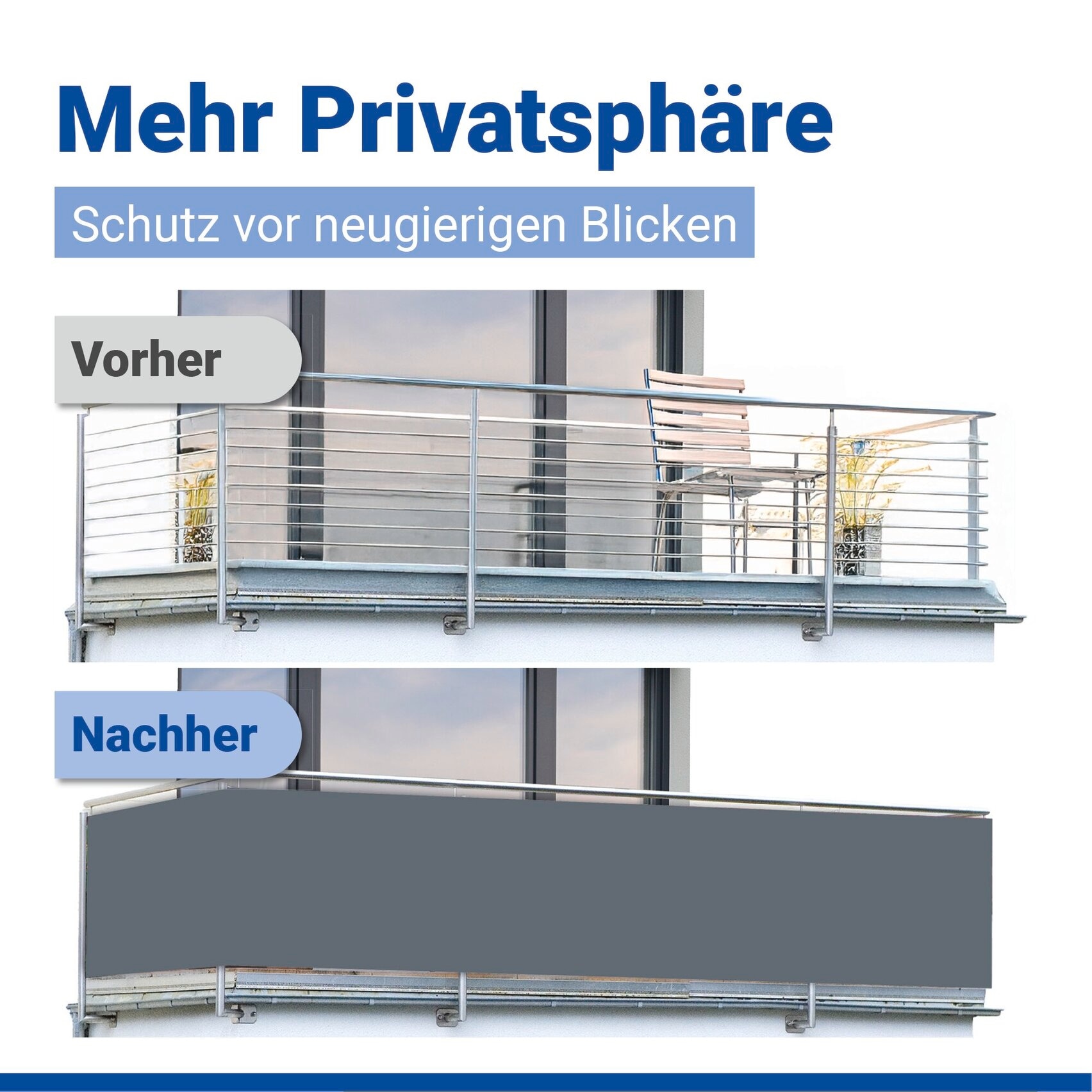 Maximex Balkonsichtschutz »verschiedene Motive« 5 m, UV- und witterungsbeständig, schnelltrocknend und reißfest