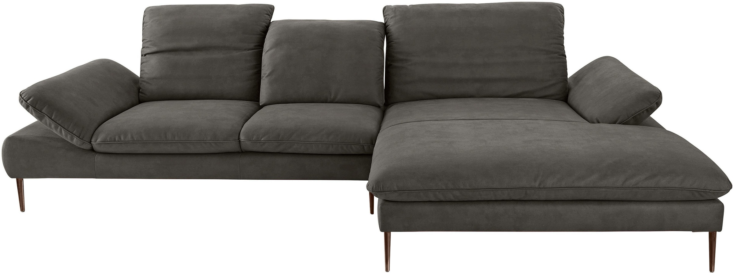 W.SCHILLIG Ecksofa »enjoy&MORE, Designsofa, bequem, elegant und zeitlos, L-Form«, Sitztiefenverstellung, Füße bronze pulverbeschichtet, Breite 340 cm