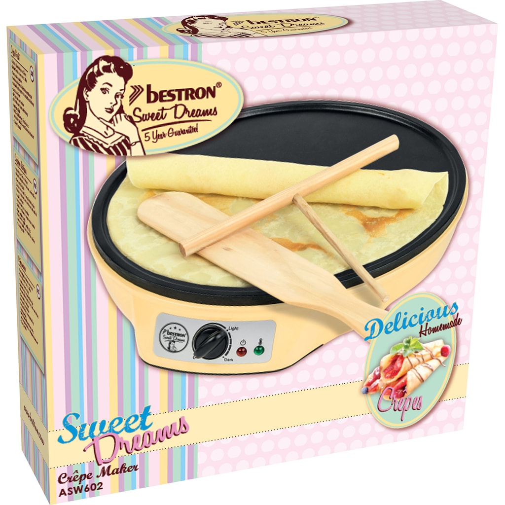 bestron Crêpesmaker »ASW602 Sweet Dreams«, 1000 W, Ø 30 cm