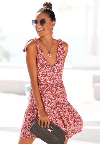 Beachtime Druckkleid, mit modischen Volants, Strandmode, Strandbekleidung kaufen