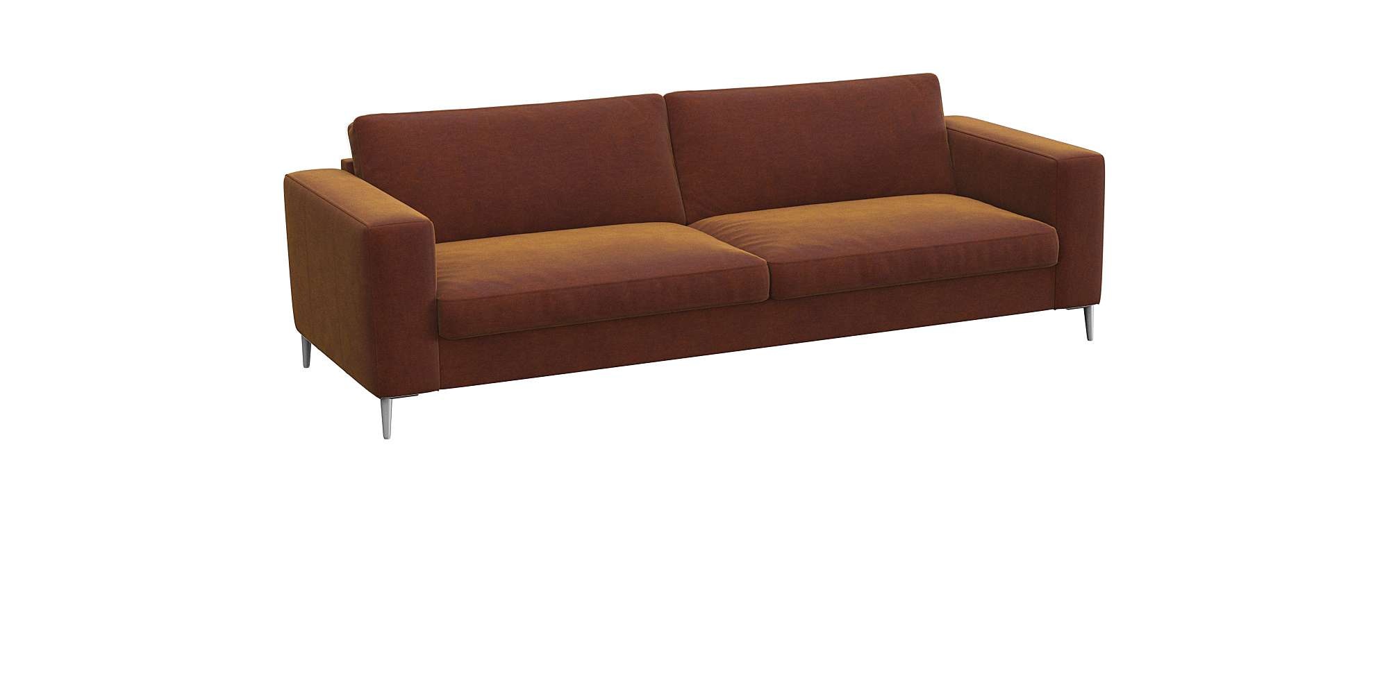 FLEXLUX 3-Sitzer »Fiore, super Sitzkomfort durch Kaltschaum im Sitz«, breite Armlehnen, Füße Alu