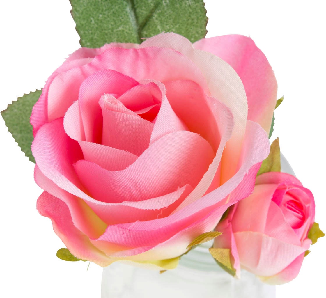 Botanic-Haus Kunstblume "Rose im Glas" günstig online kaufen