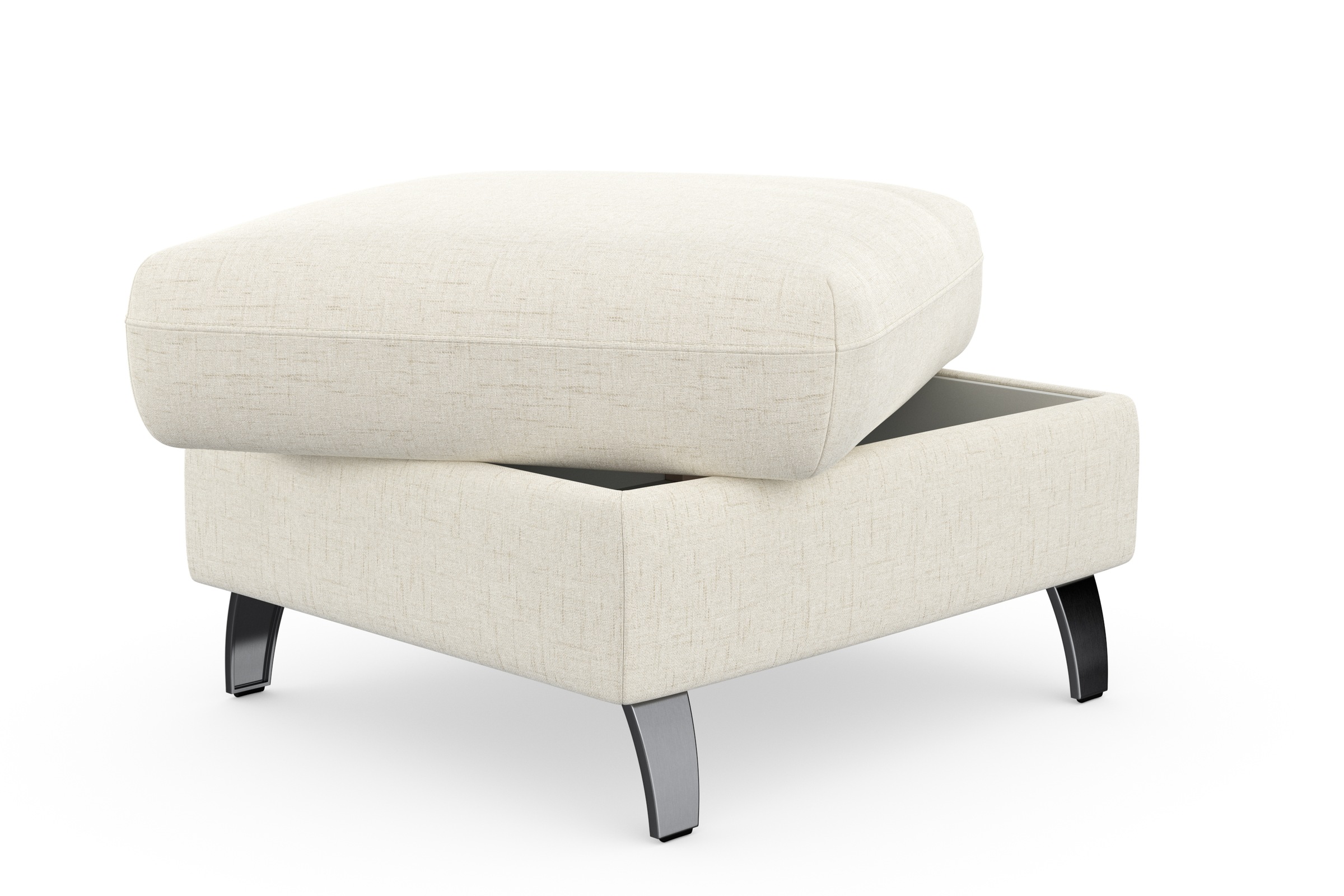 Sit & More Grenoble Storage Ottoman Beige Linen 3